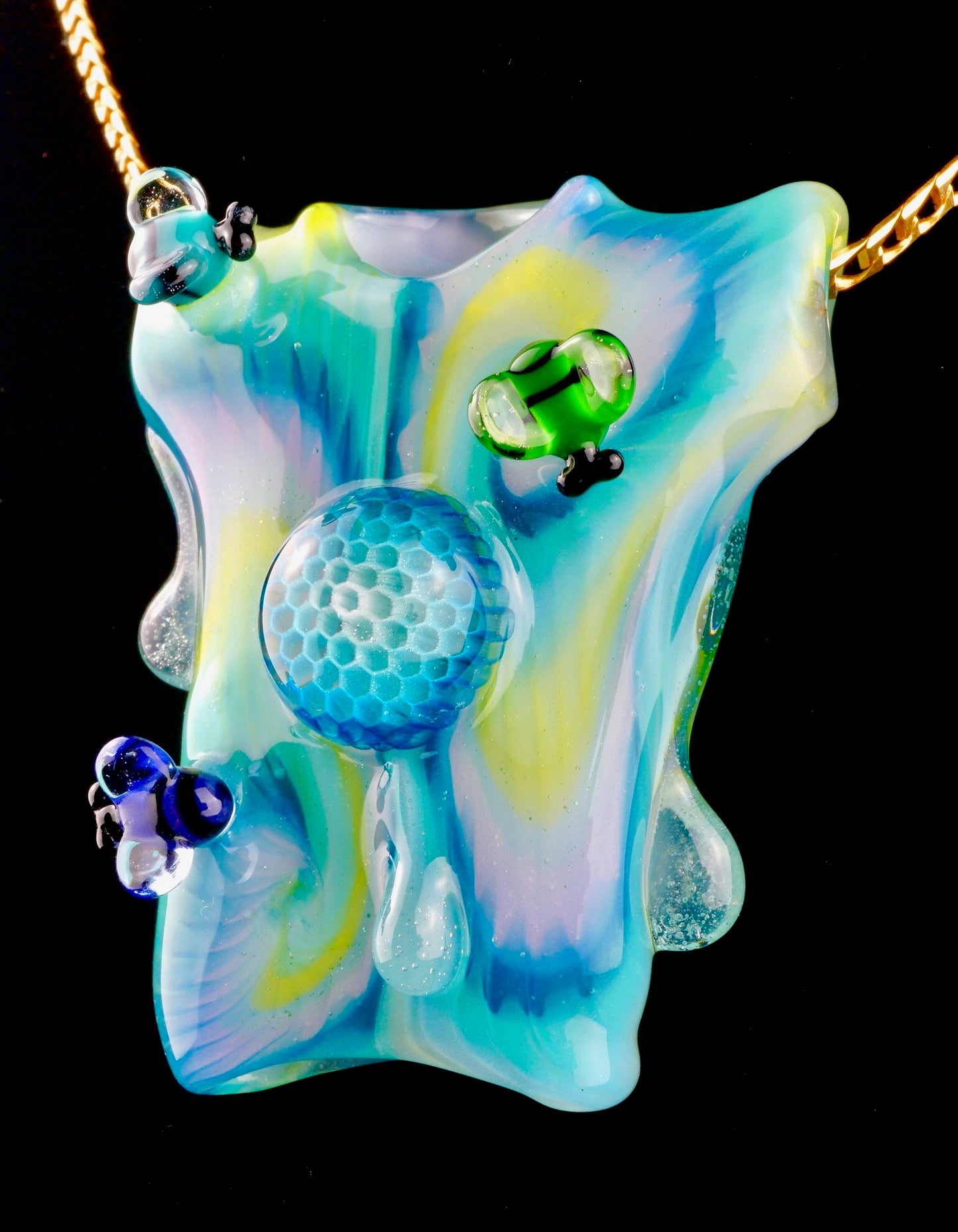 Honeycomb Tie Dye T-shirt Pendant