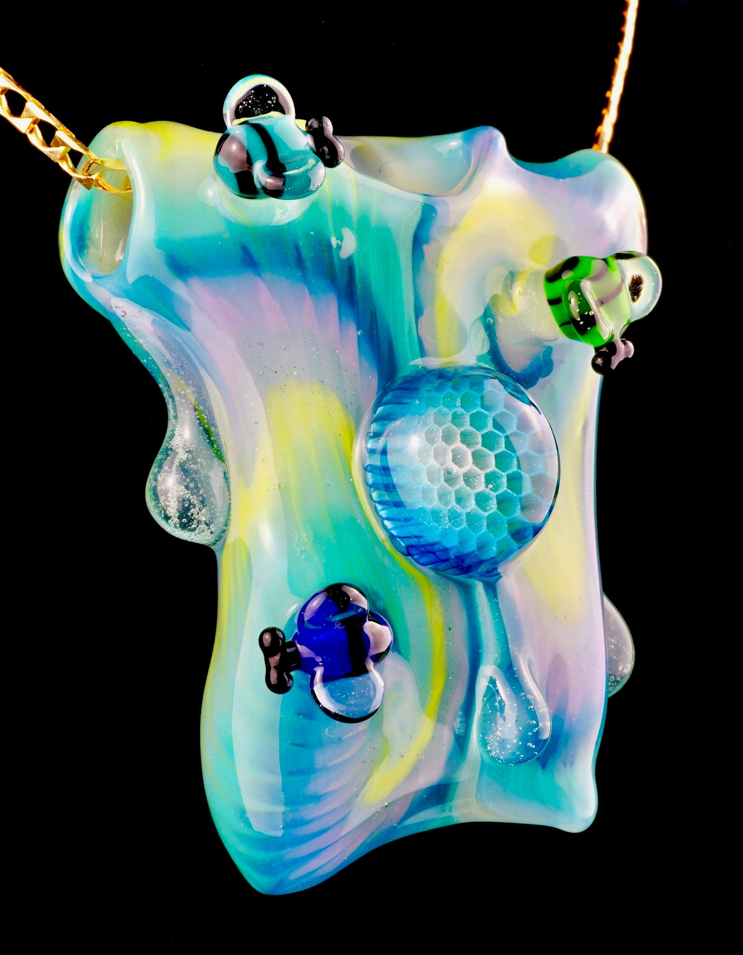 Honeycomb Tie Dye T-shirt Pendant