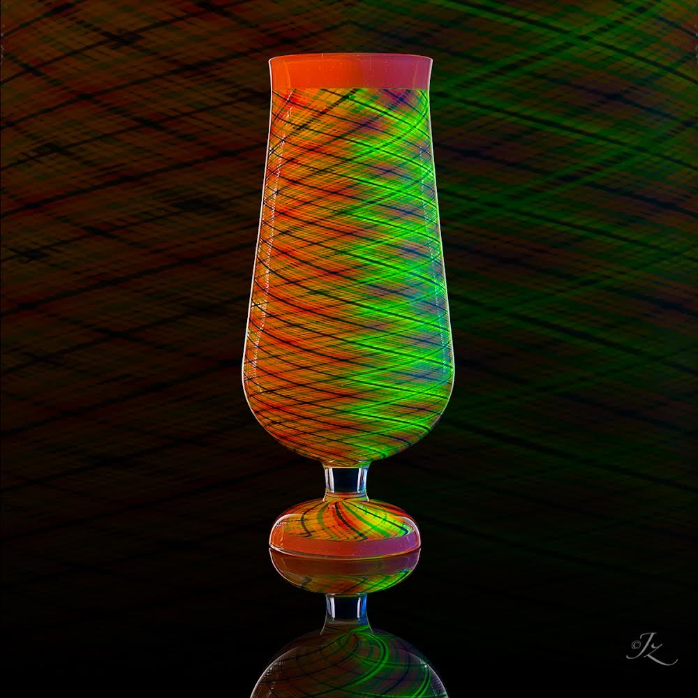 Orange UV Retti 12oz Tulip Goblet