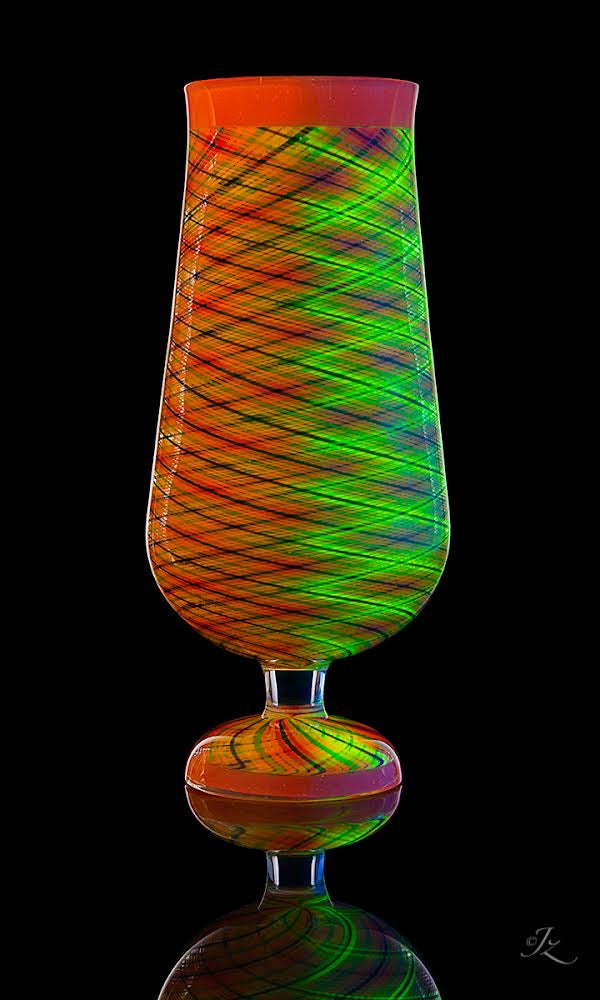 Orange UV Retti 12oz Tulip Goblet
