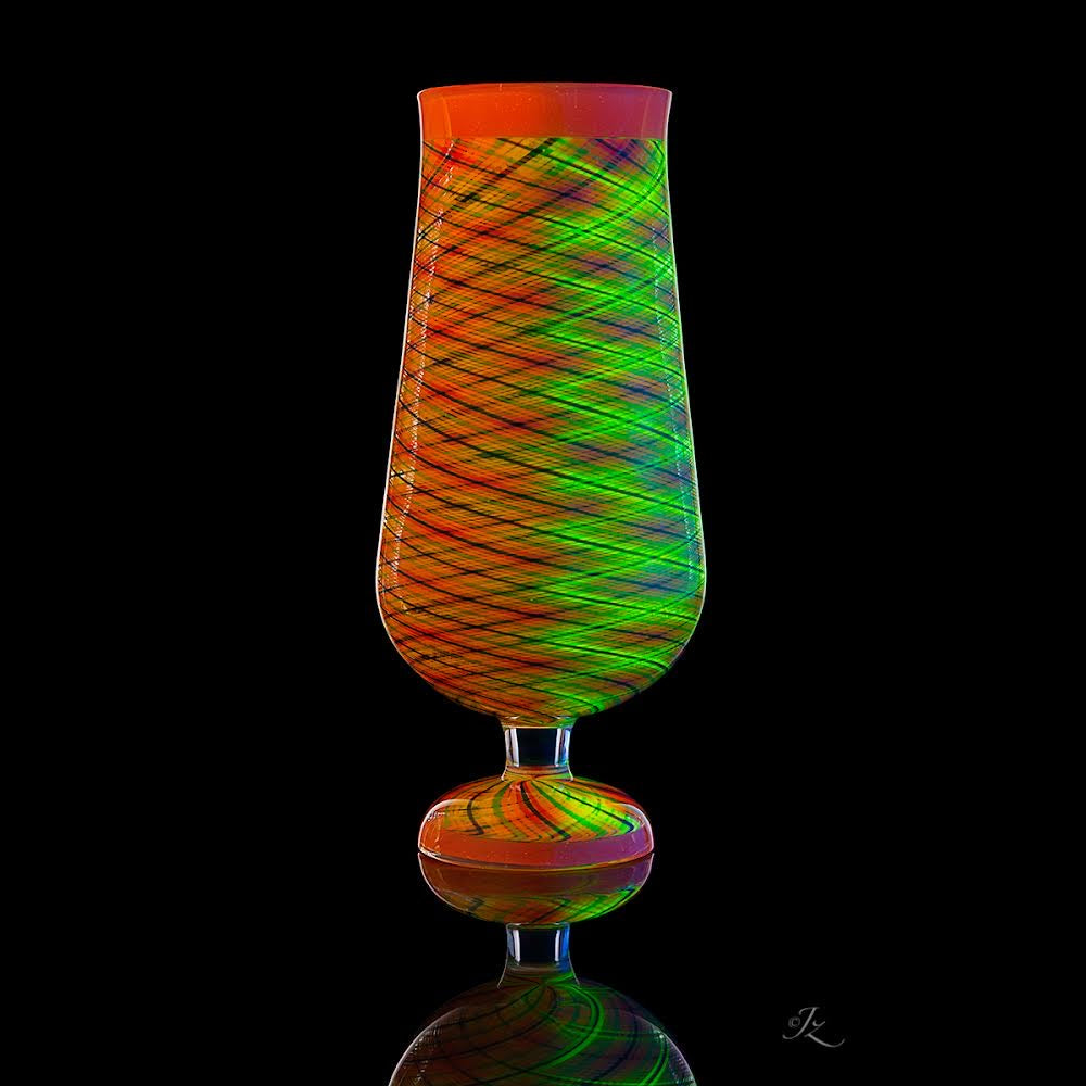 Orange UV Retti 12oz Tulip Goblet
