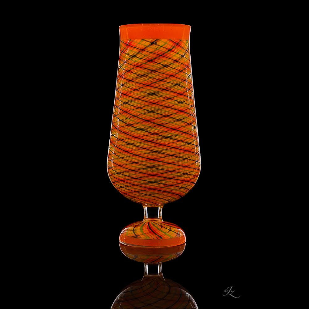 Orange UV Retti 12oz Tulip Goblet