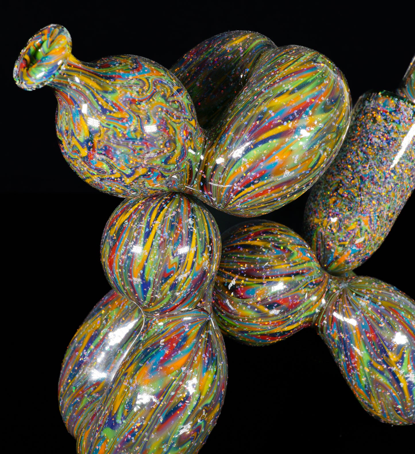 Crushed Opal UV 10 Strip Tech Balloon Dog + Removable Tail