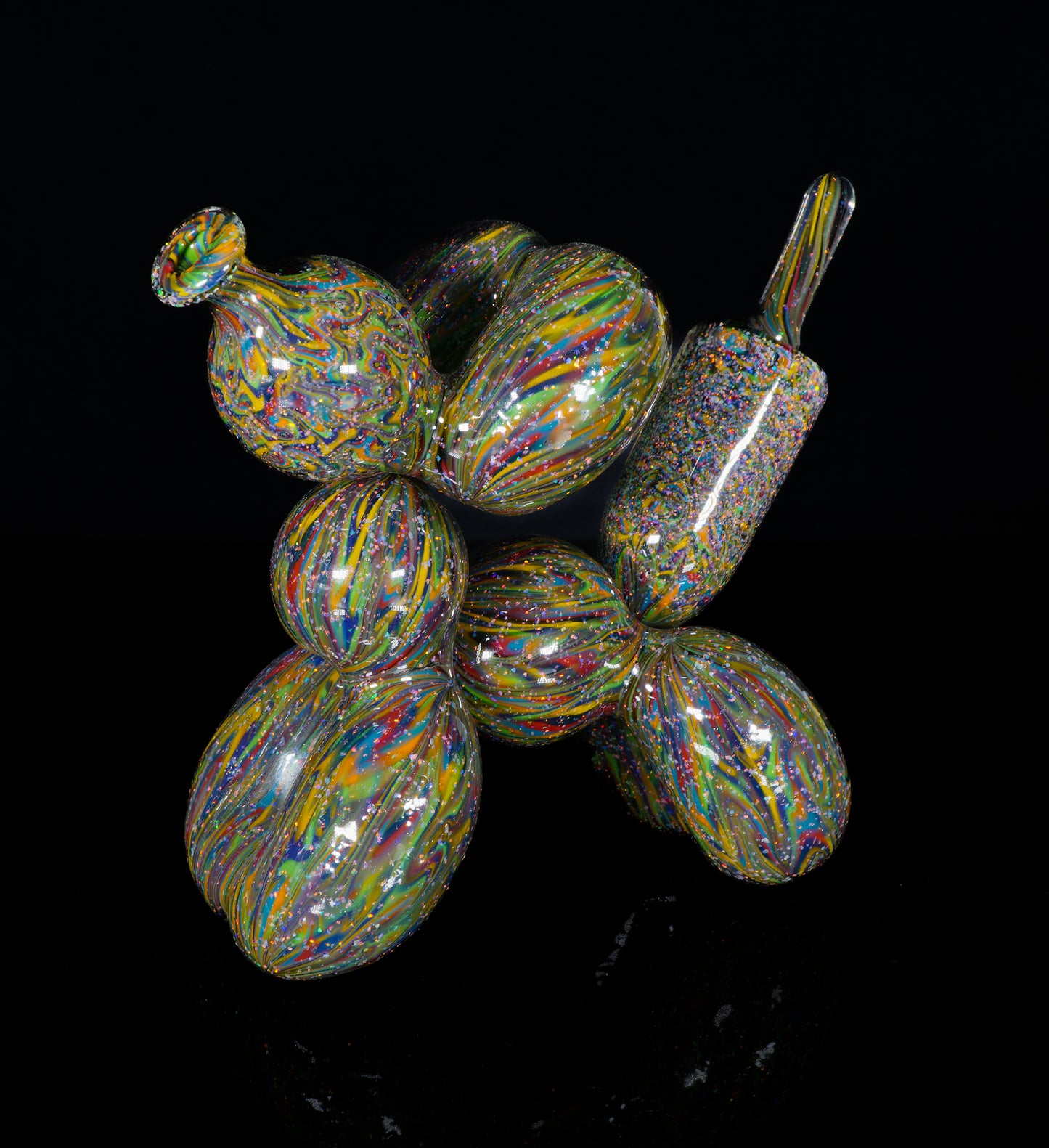 Crushed Opal UV 10 Strip Tech Balloon Dog + Removable Tail