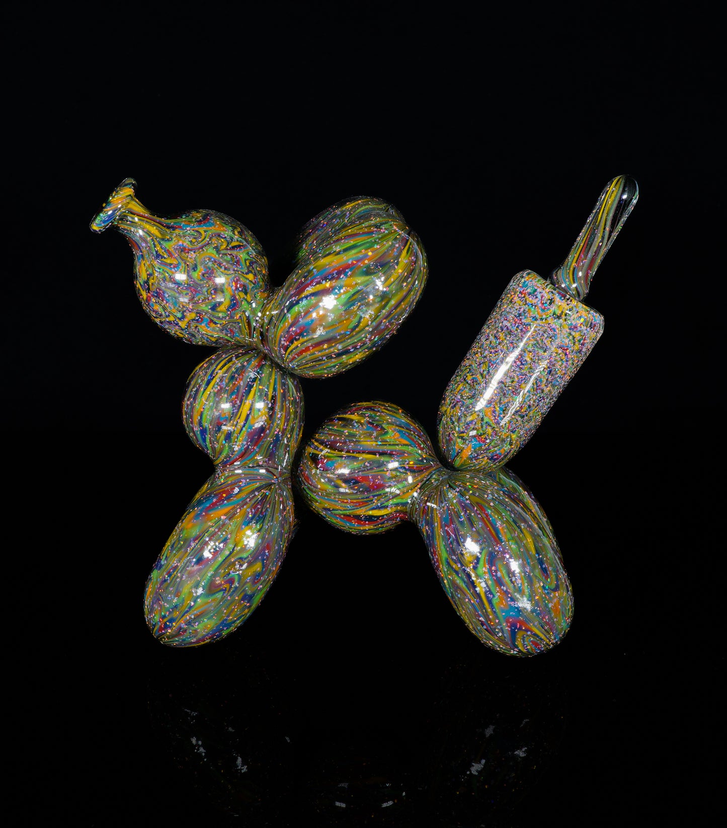 Crushed Opal UV 10 Strip Tech Balloon Dog + Removable Tail