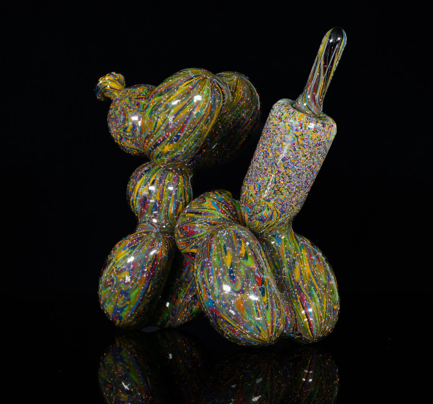 Crushed Opal UV 10 Strip Tech Balloon Dog + Removable Tail