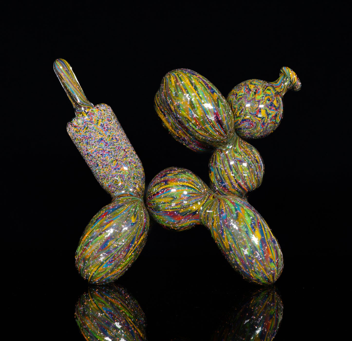 Crushed Opal UV 10 Strip Tech Balloon Dog + Removable Tail