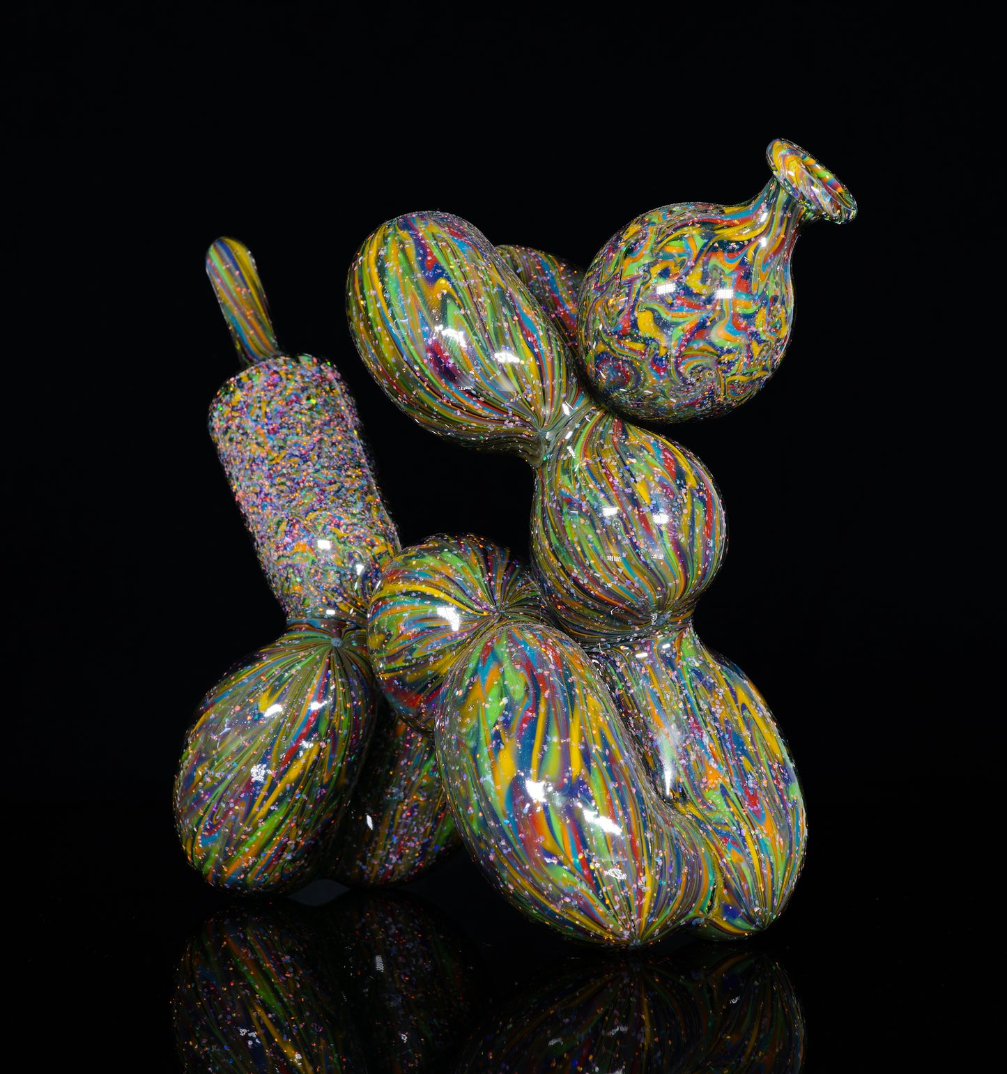 Crushed Opal UV 10 Strip Tech Balloon Dog + Removable Tail