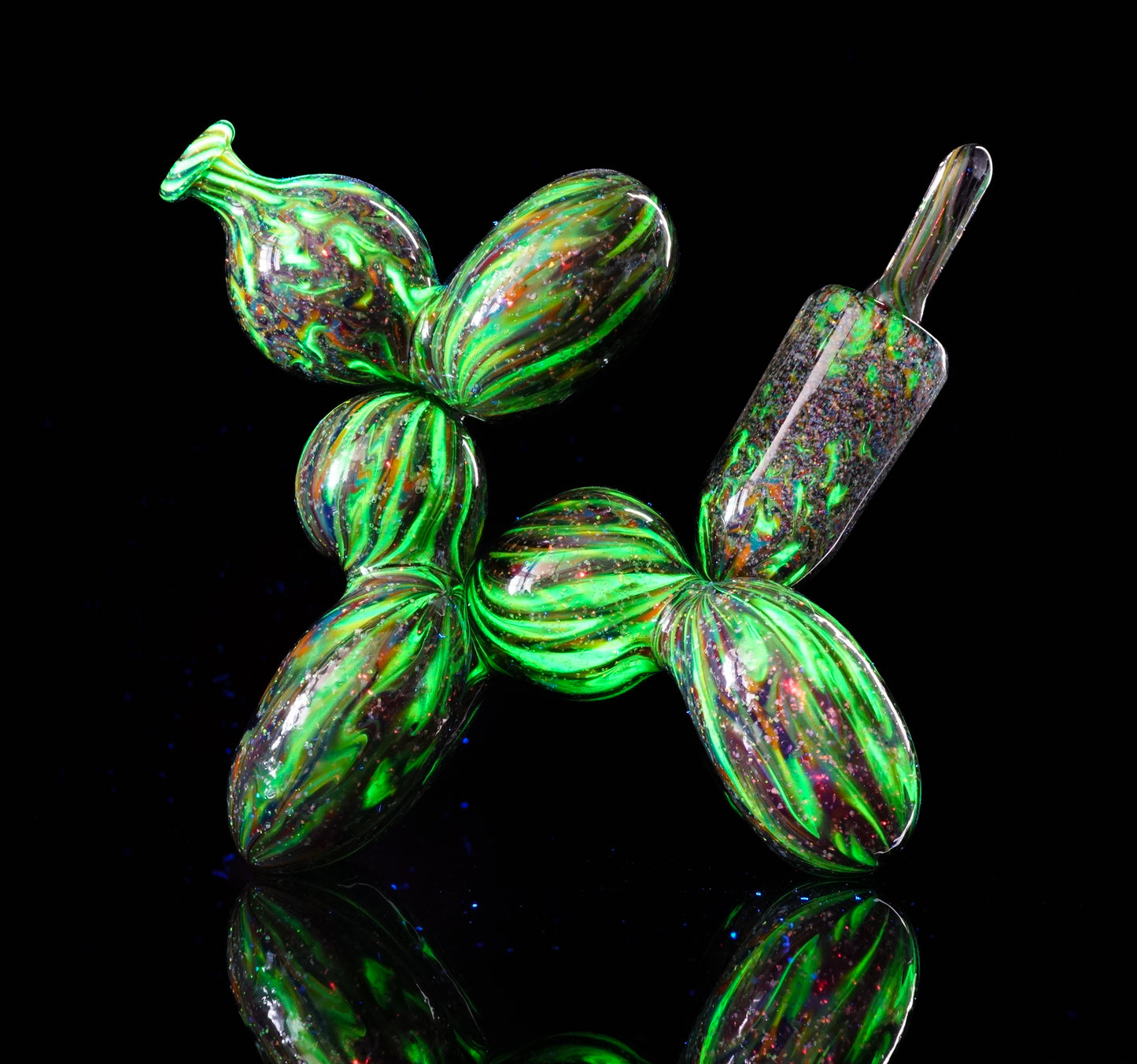 Crushed Opal UV 10 Strip Tech Balloon Dog + Removable Tail