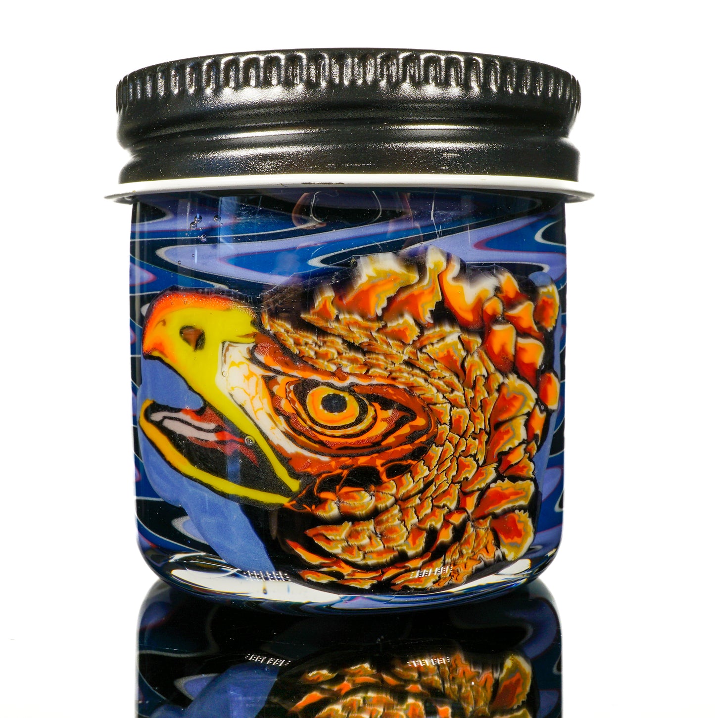 Hawk and Sunflower Baller Jar