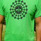 Green Fleur De Lis Mandala T-Shirt