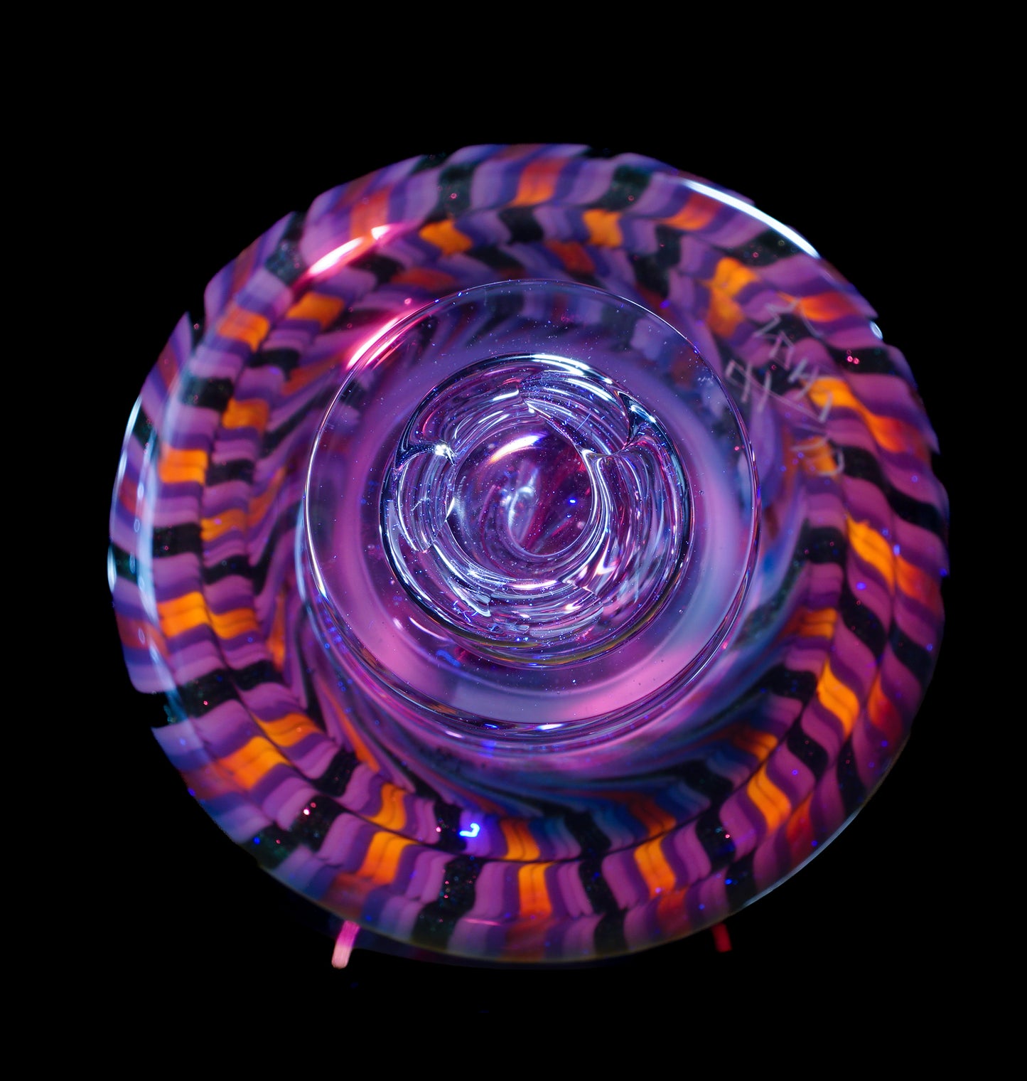 Gold Ruby UV Coil Pot Spinner Cap + Terp Pearls (no.16)