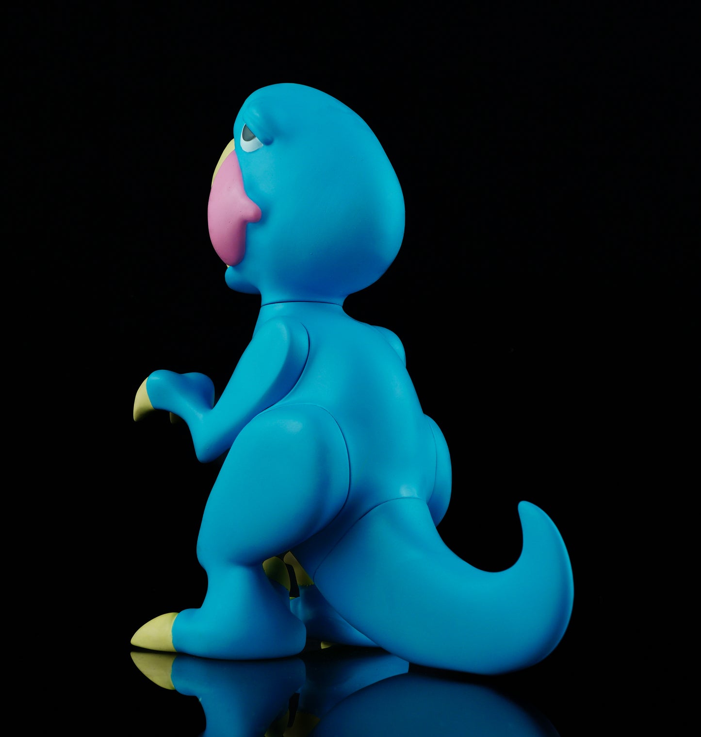 Blue Open Mouth Raptor Vinyl Toy