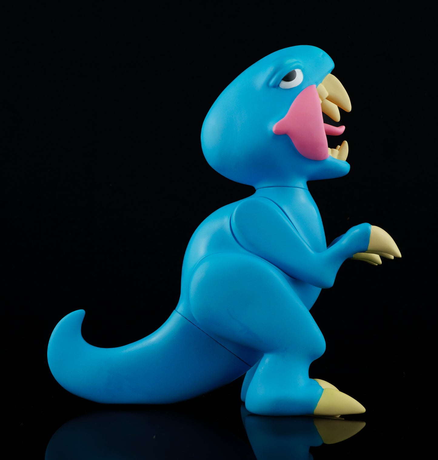 Blue Open Mouth Raptor Vinyl Toy