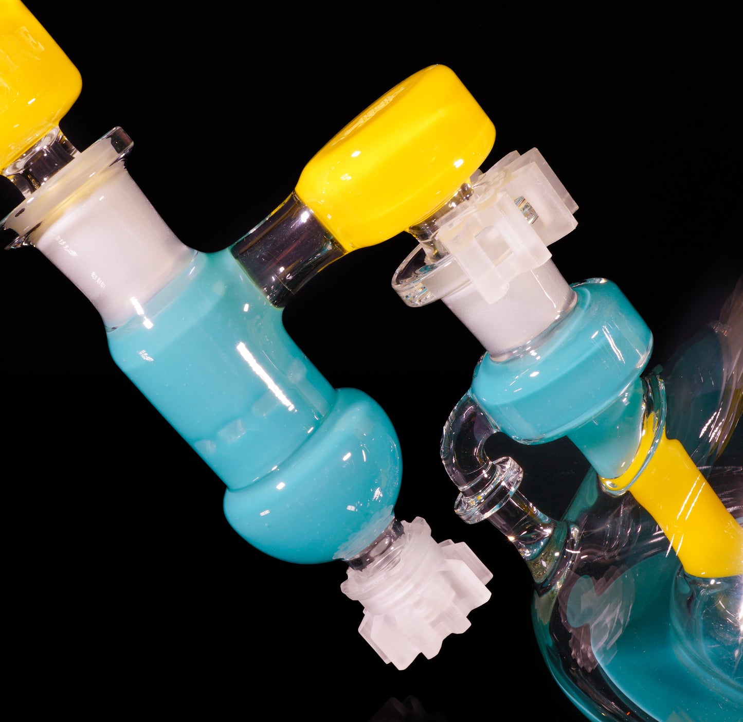 Canary and Aqua Azul Reactor Beaker + Ash Catcher + Slide