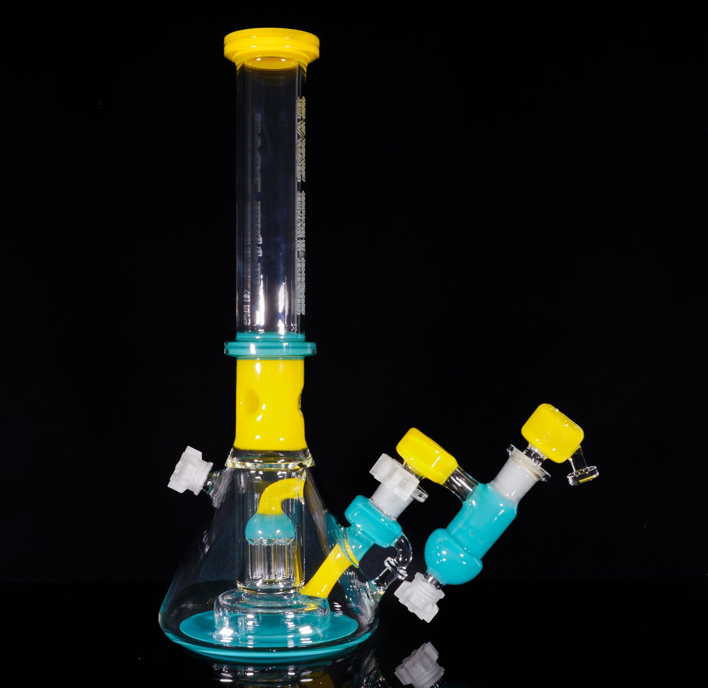 Canary and Aqua Azul Reactor Beaker + Ash Catcher + Slide