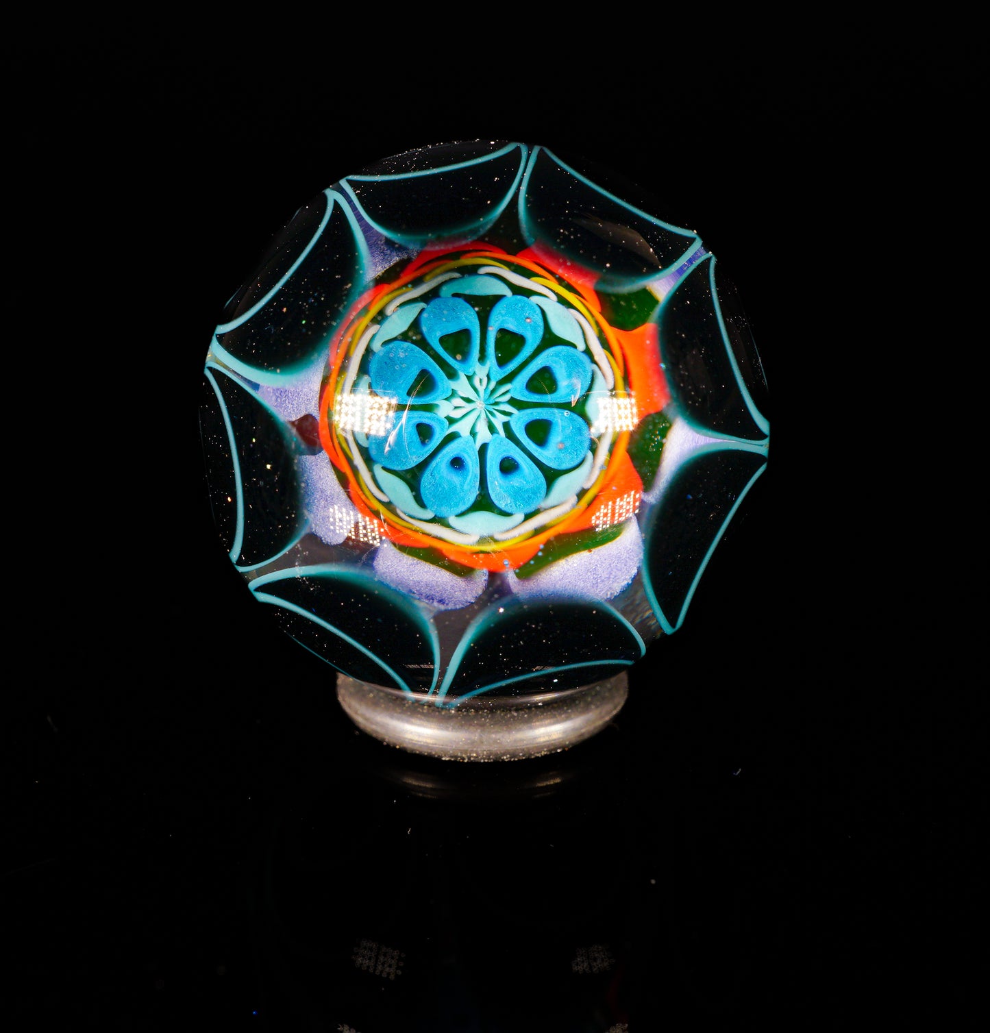 Galaxy and Aqua Dotstack Full Spectrum Medium Slurper Marble