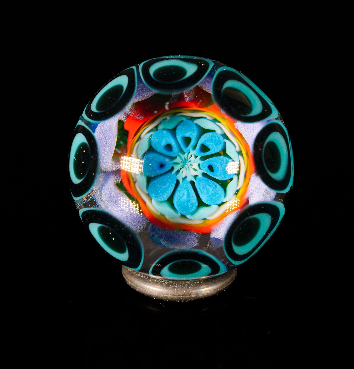 Galaxy and Aqua Dotstack Full Spectrum Medium Slurper Marble