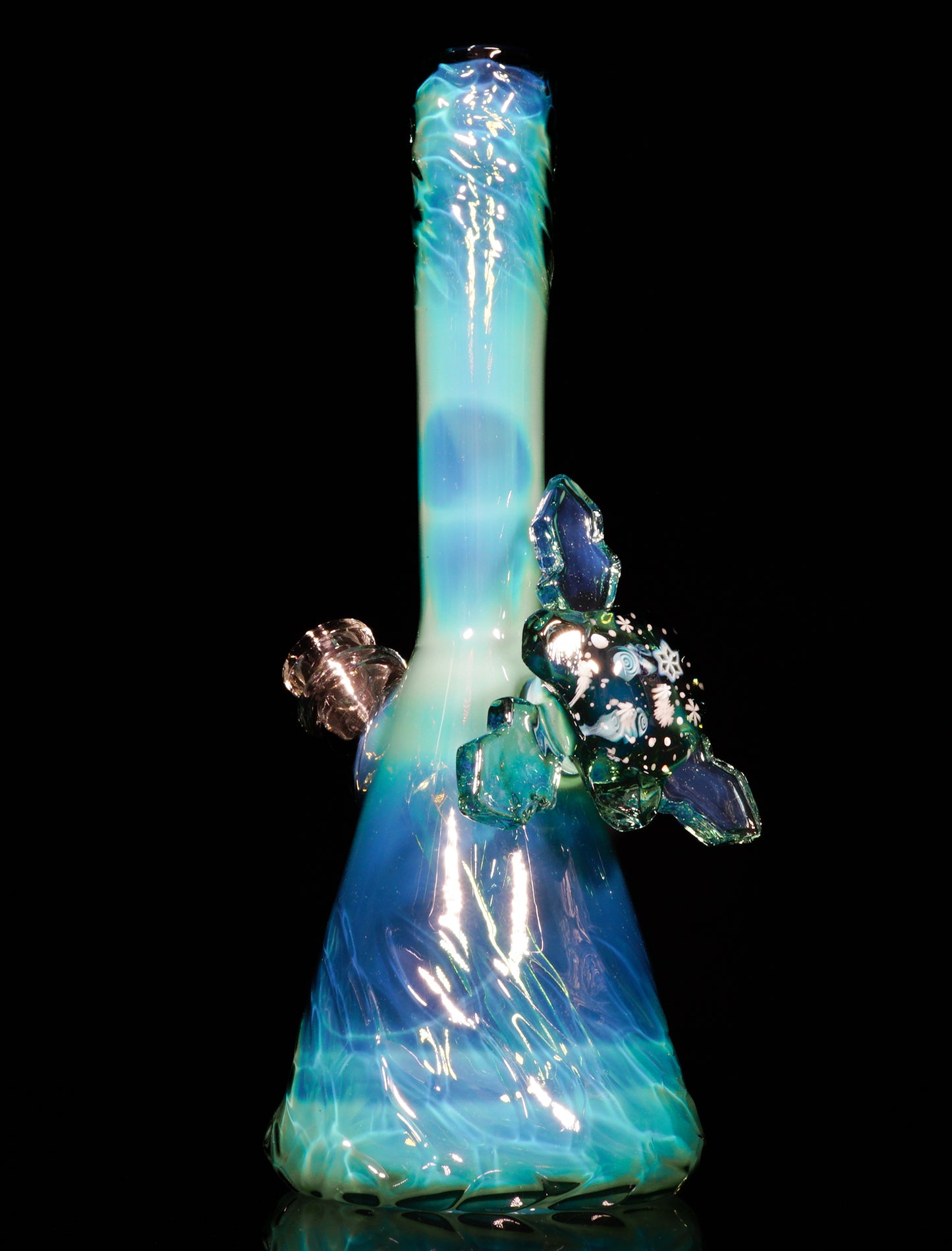 Emerald Mint and Ghost Ice Cave Beaker
