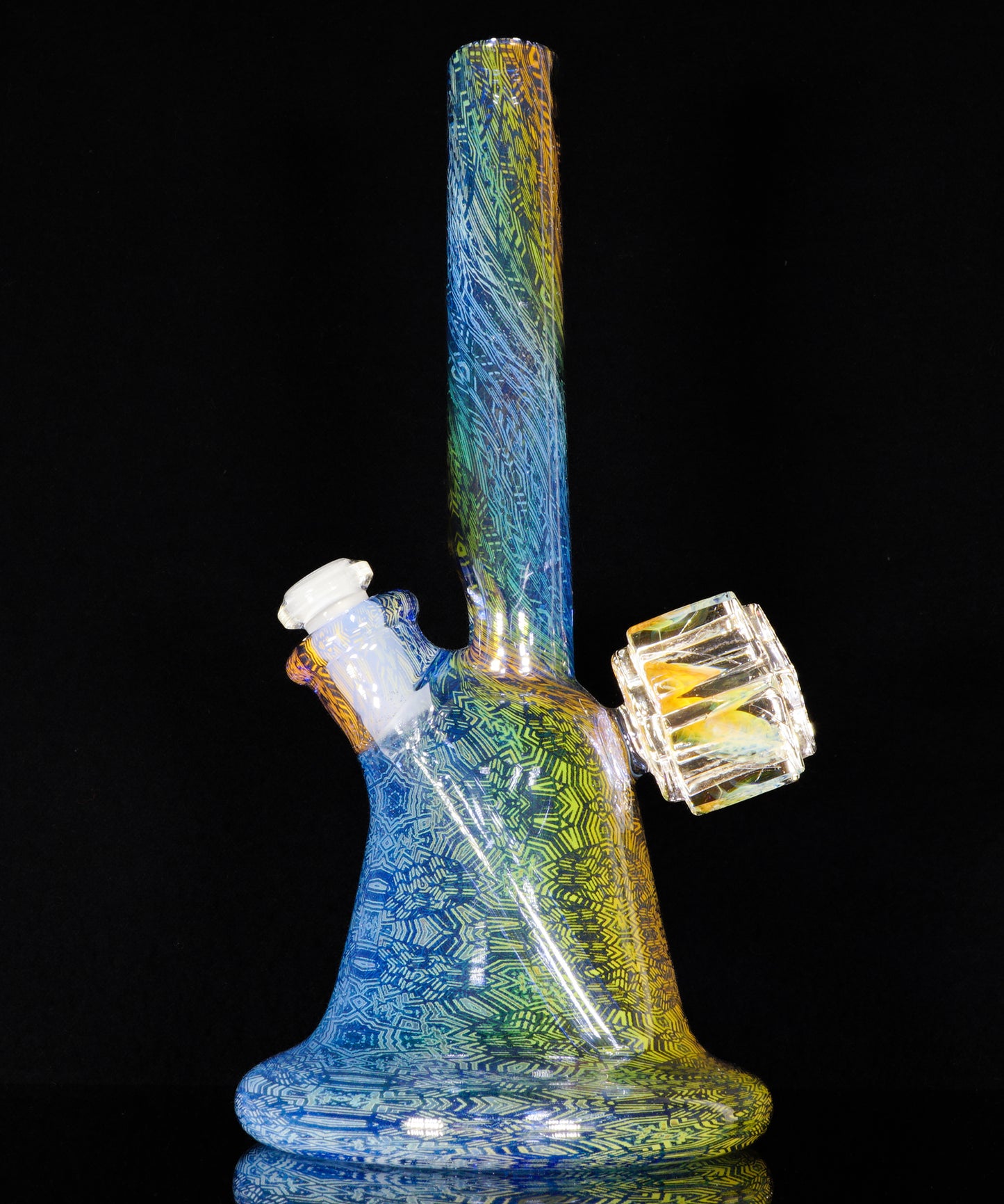 Fume and Crushed Opal Extruded Cube Tube