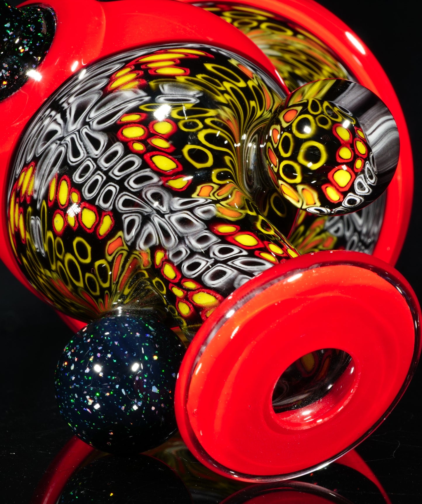 Cherry Chipstack Heliosphere + Bubble Cap + Terp Pearls + Milli Knuckle