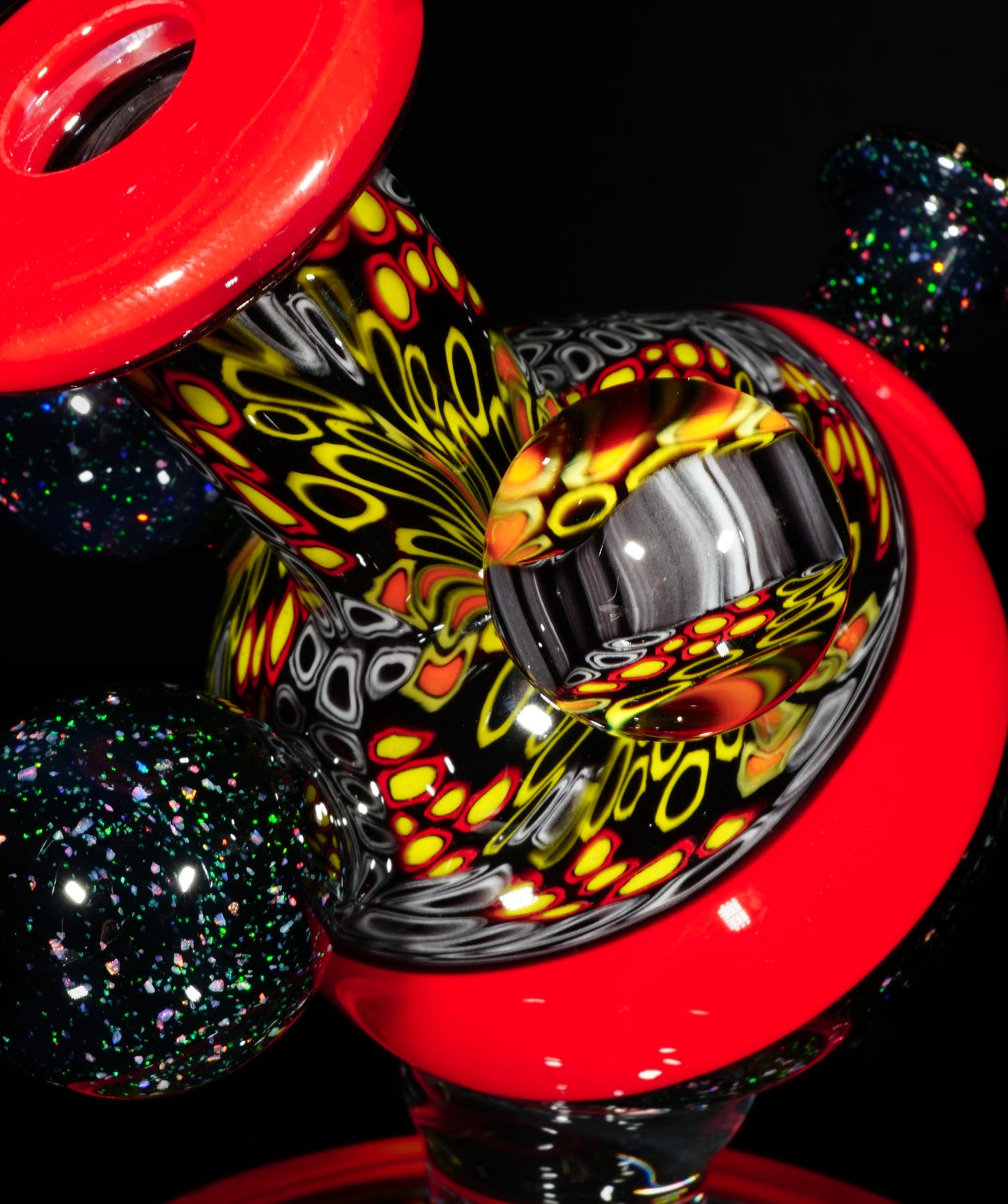 Cherry Chipstack Heliosphere + Bubble Cap + Terp Pearls + Milli Knuckle