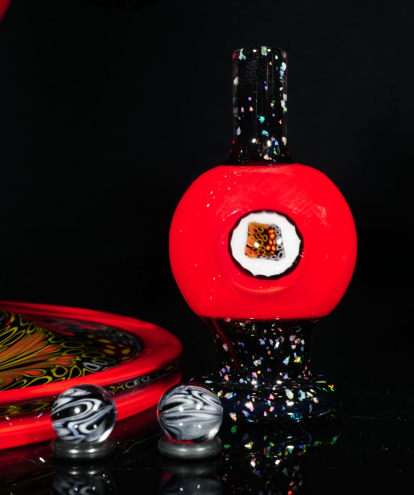Cherry Chipstack Heliosphere + Bubble Cap + Terp Pearls + Milli Knuckle