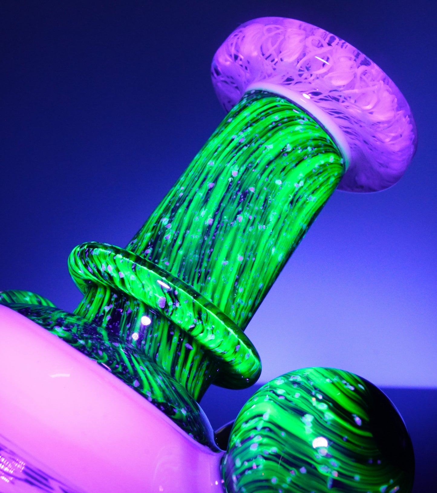 Secret White Zanfirico UV Crushed Opal Heliosphere + Bubble Cap