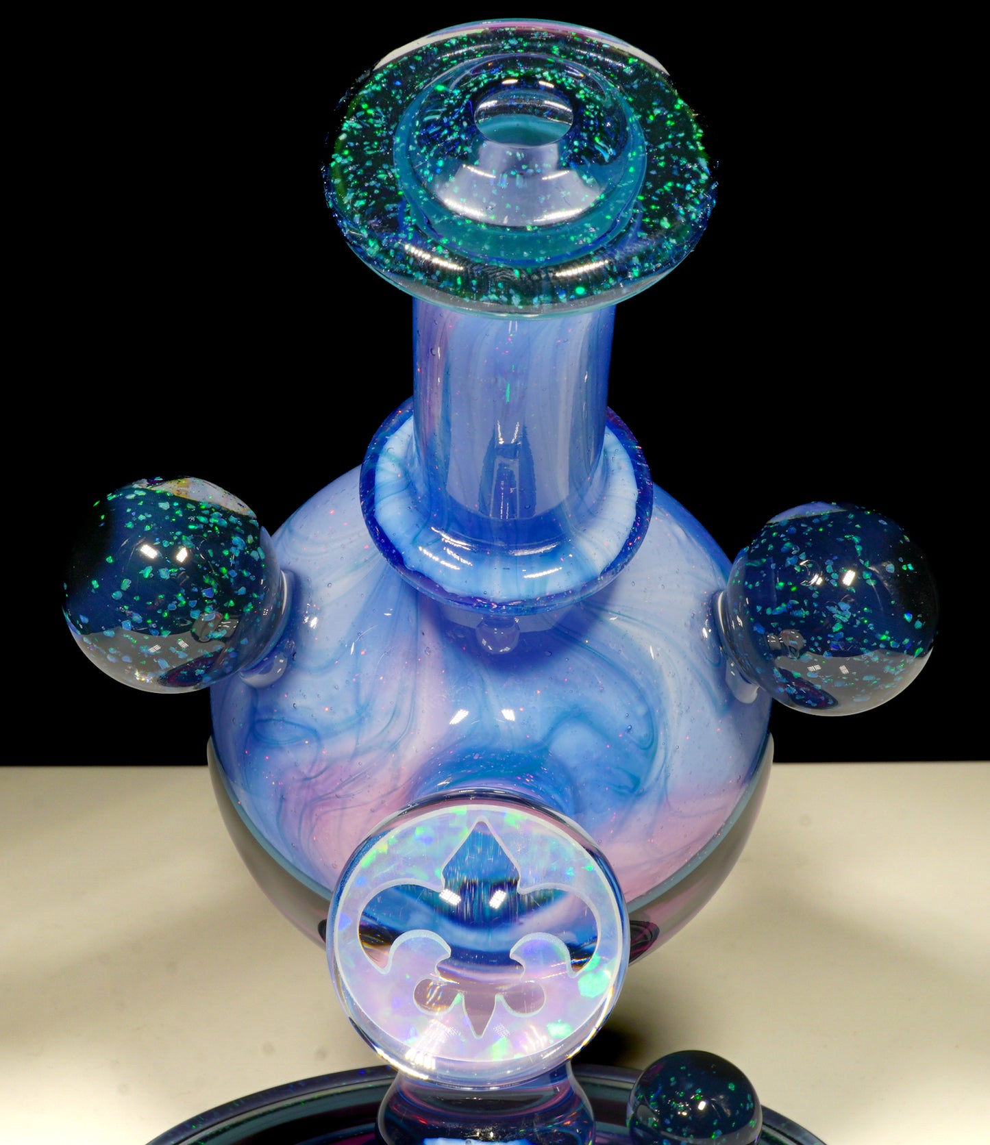 Crushed Opal UV Scribble Tech Heliosphere + Bubble Cap