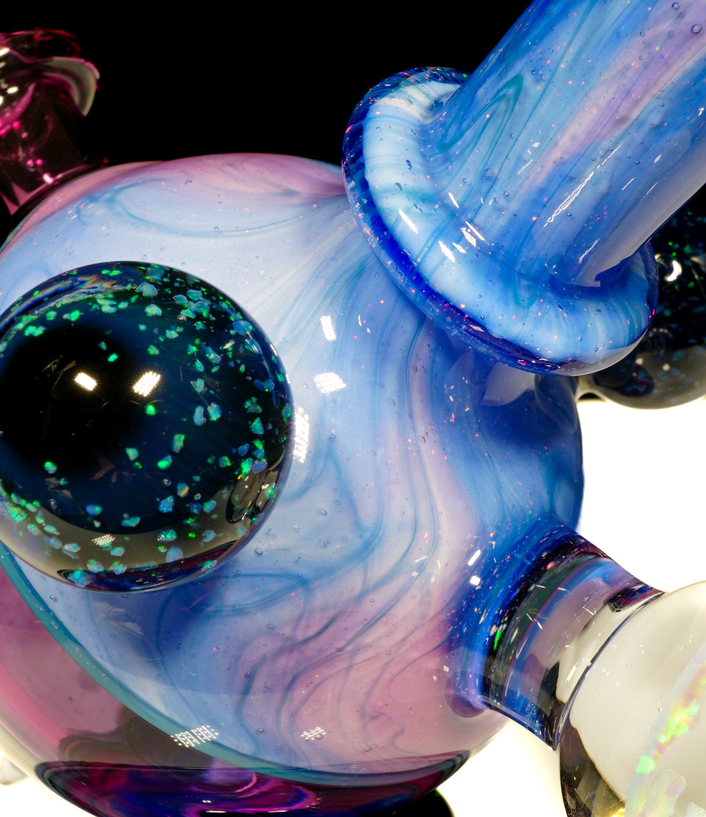 Crushed Opal UV Scribble Tech Heliosphere + Bubble Cap