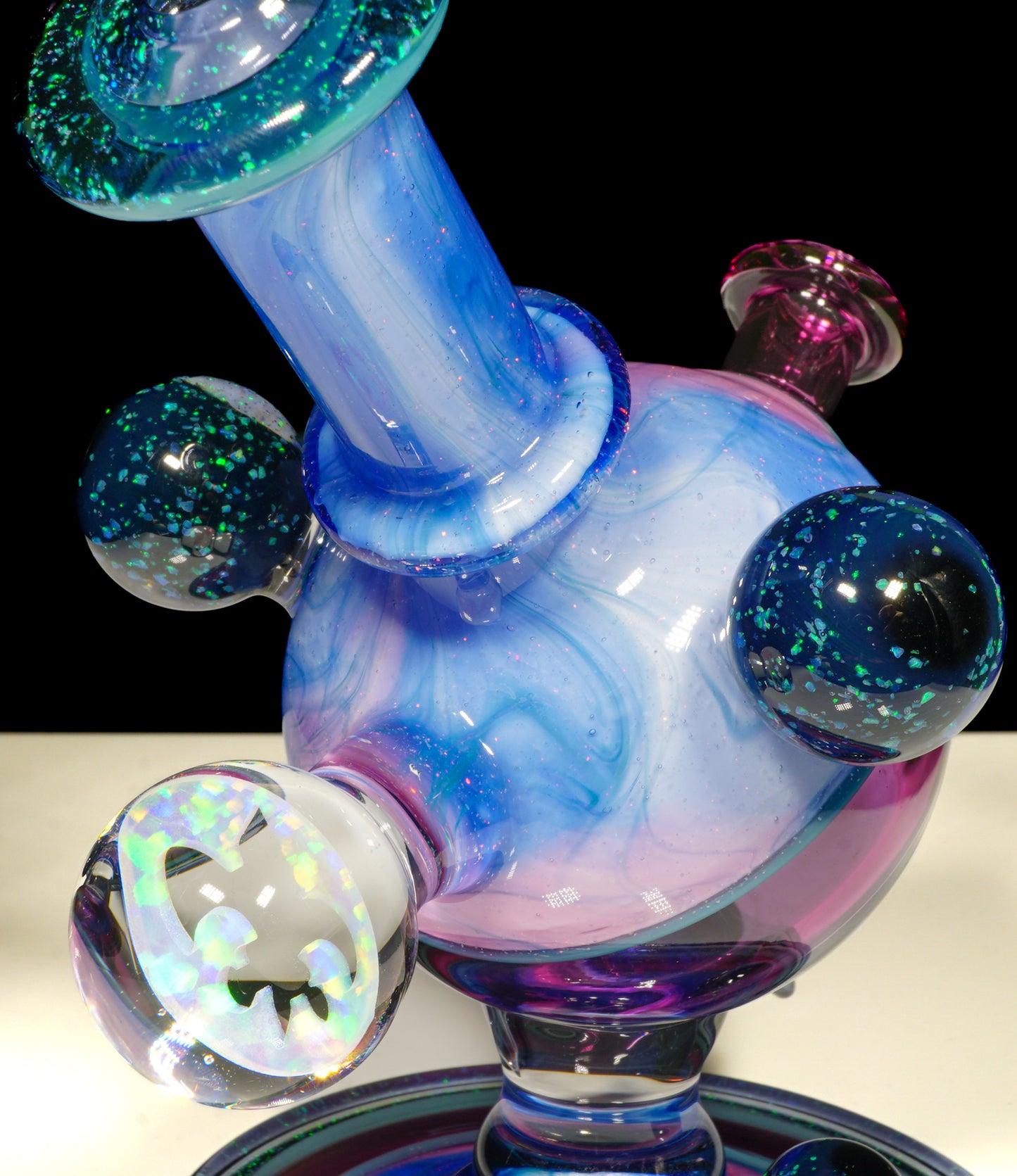 Crushed Opal UV Scribble Tech Heliosphere + Bubble Cap