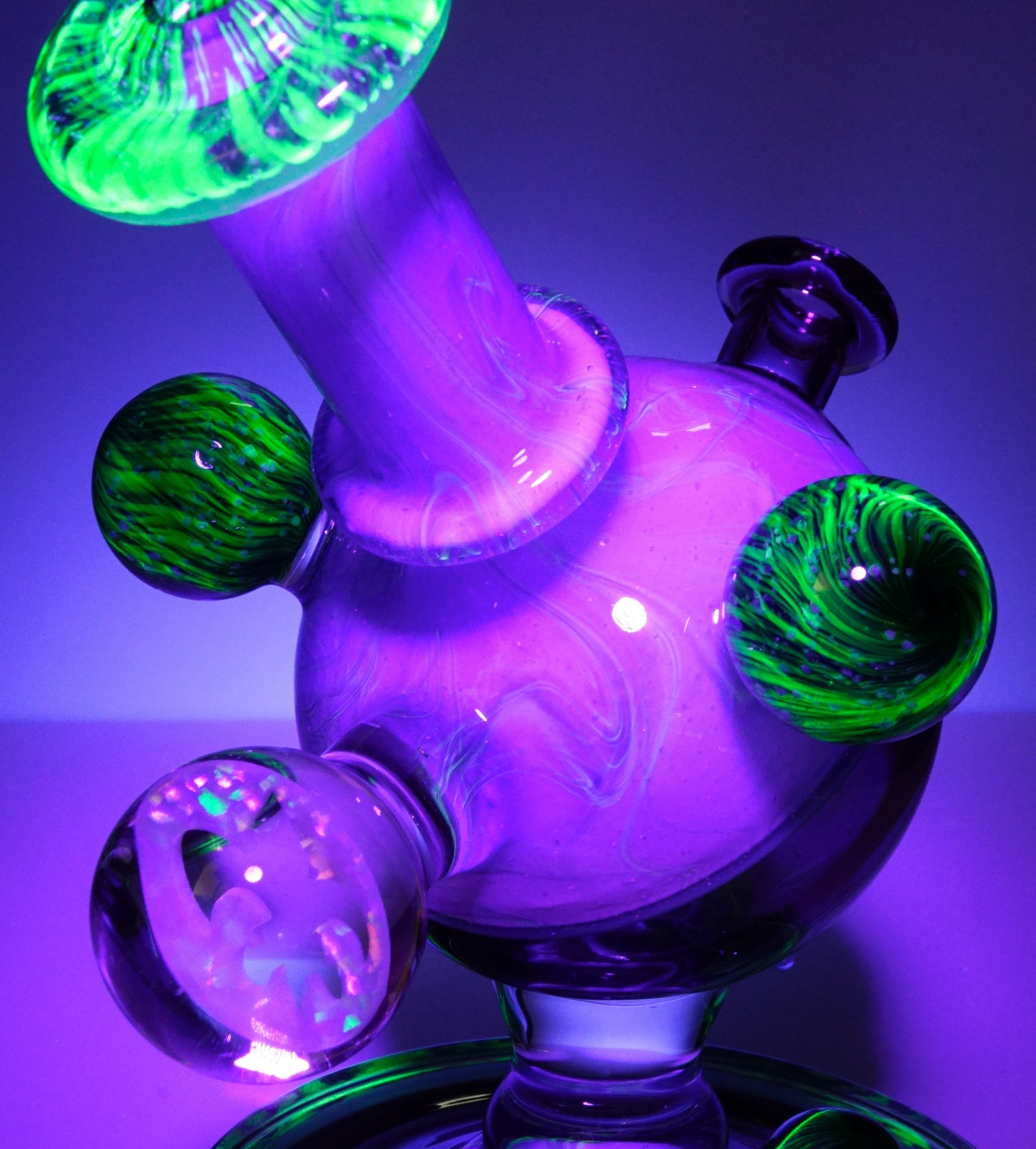 Crushed Opal UV Scribble Tech Heliosphere + Bubble Cap