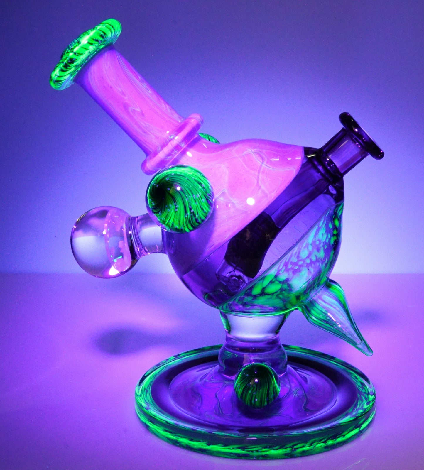 Crushed Opal UV Scribble Tech Heliosphere + Bubble Cap