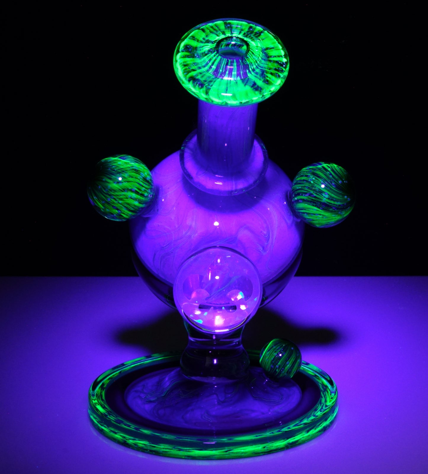 Crushed Opal UV Scribble Tech Heliosphere + Bubble Cap