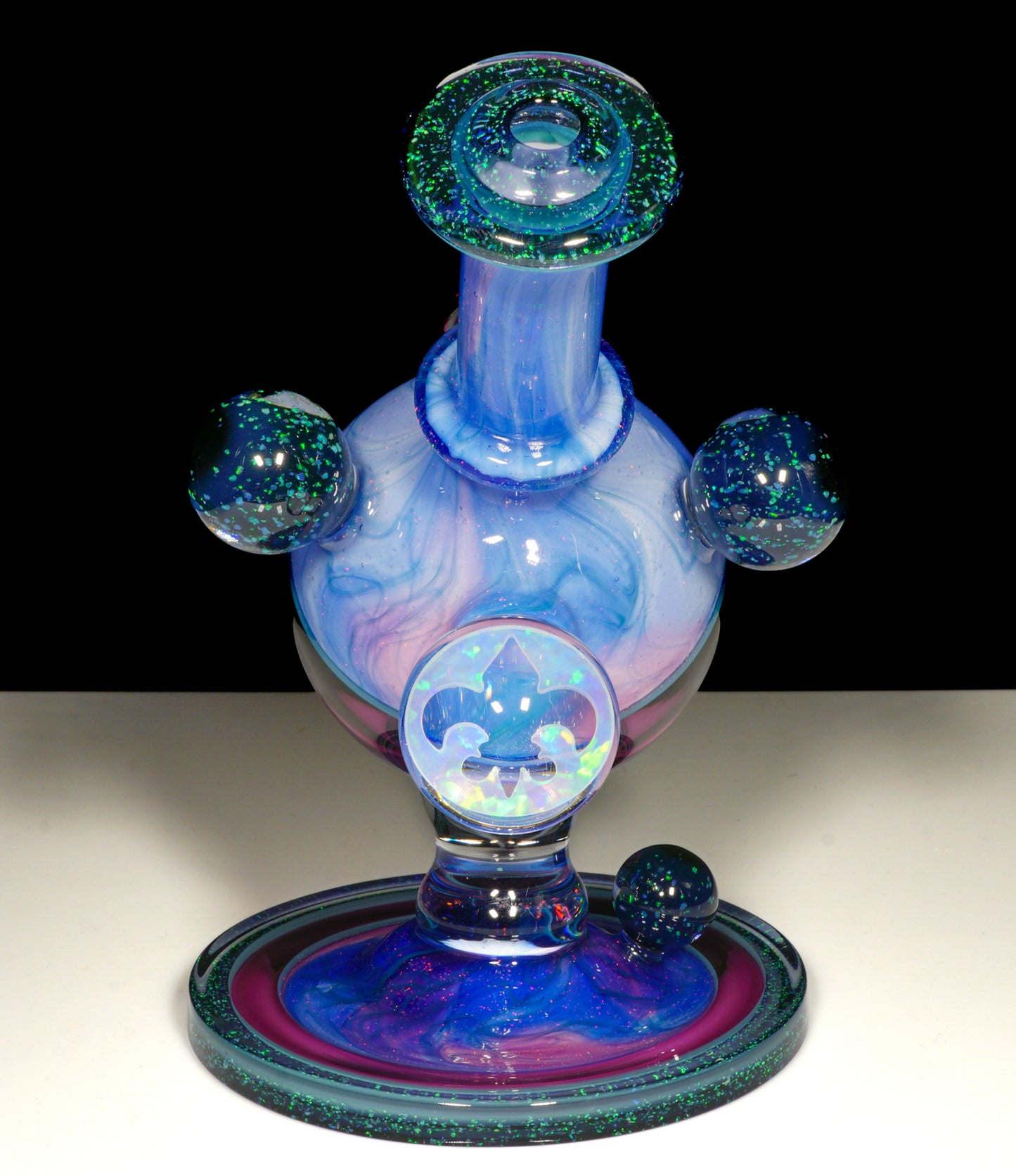 Crushed Opal UV Scribble Tech Heliosphere + Bubble Cap