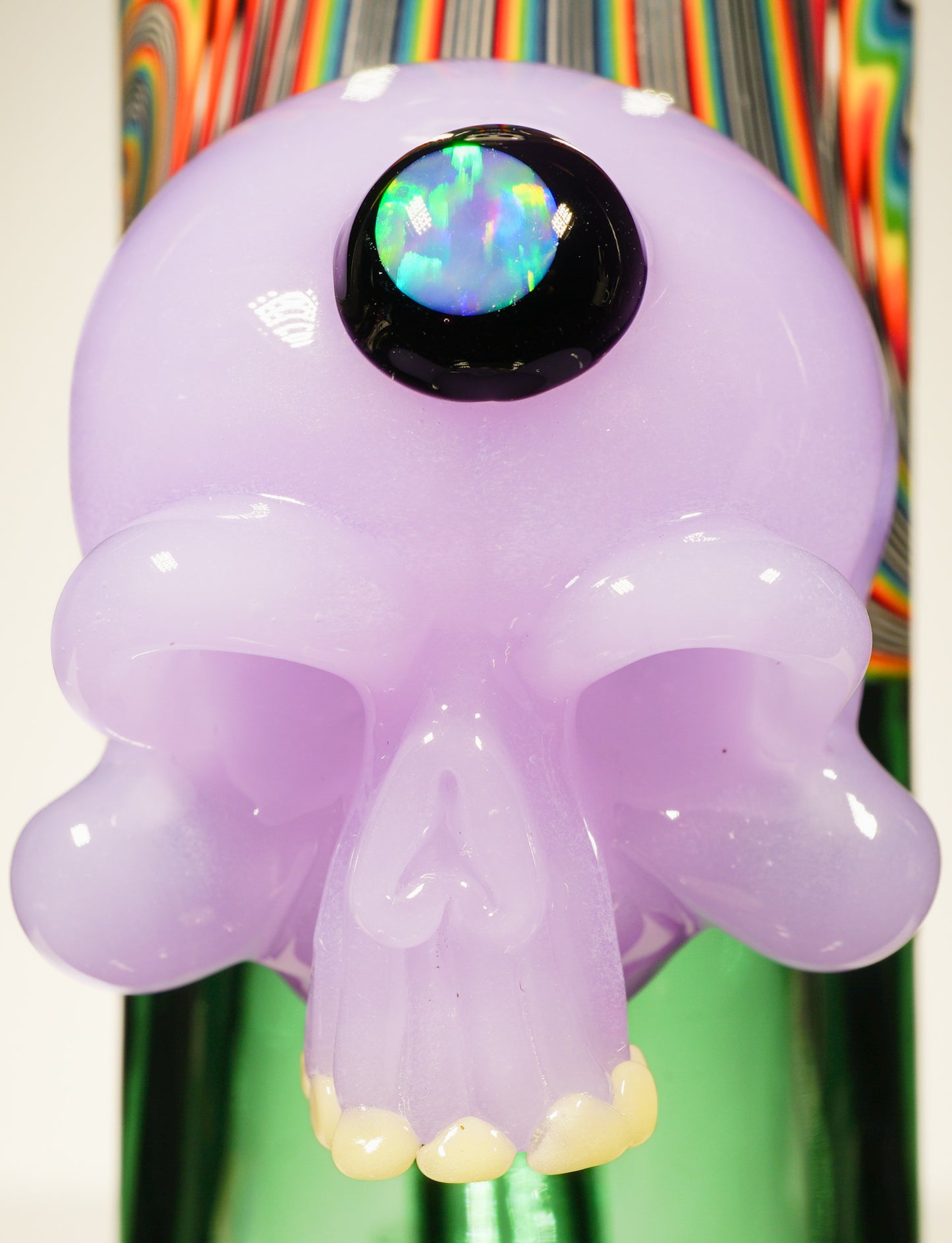 Atlantis and Rainbow Jailbird Linework Straight Tube with CFL Skull + Slide