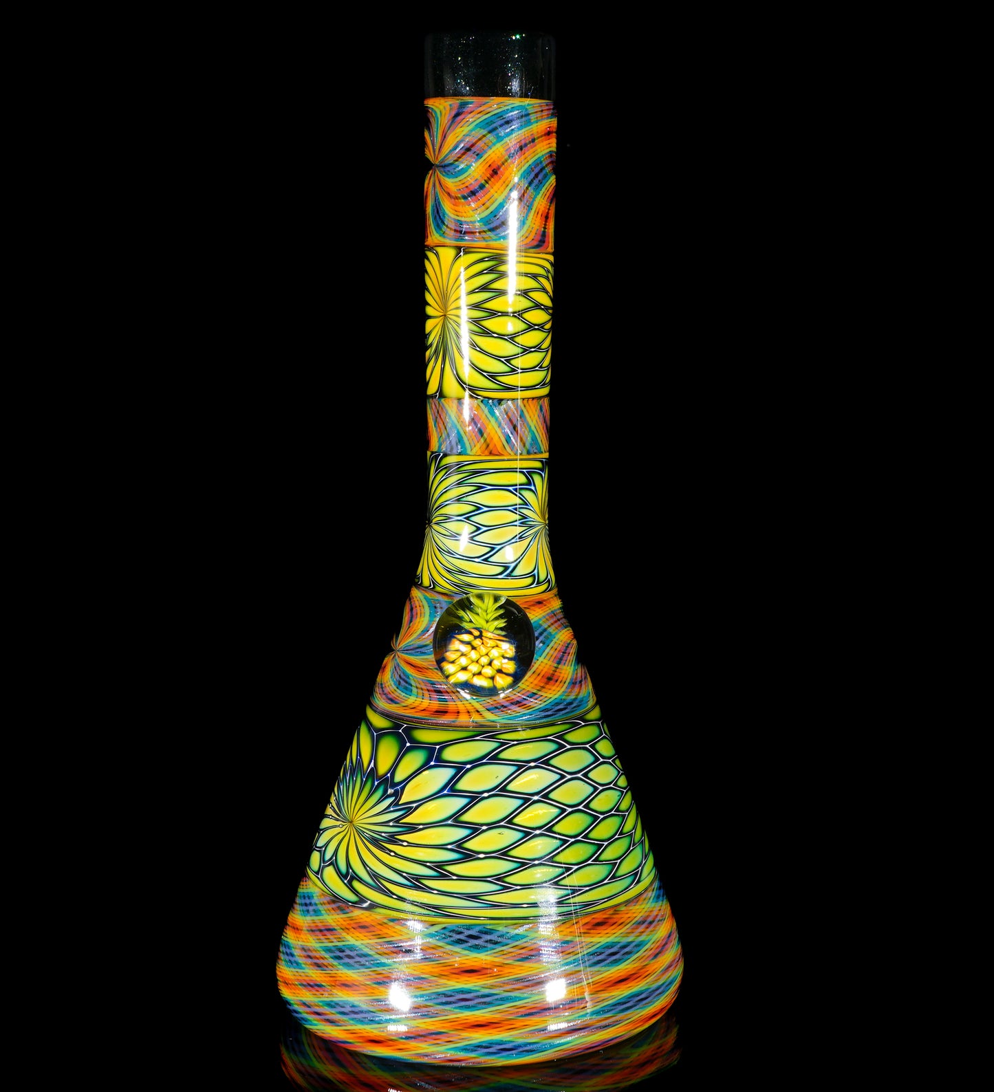 Pineapple Print and Rainbow Retti Stacker Tube