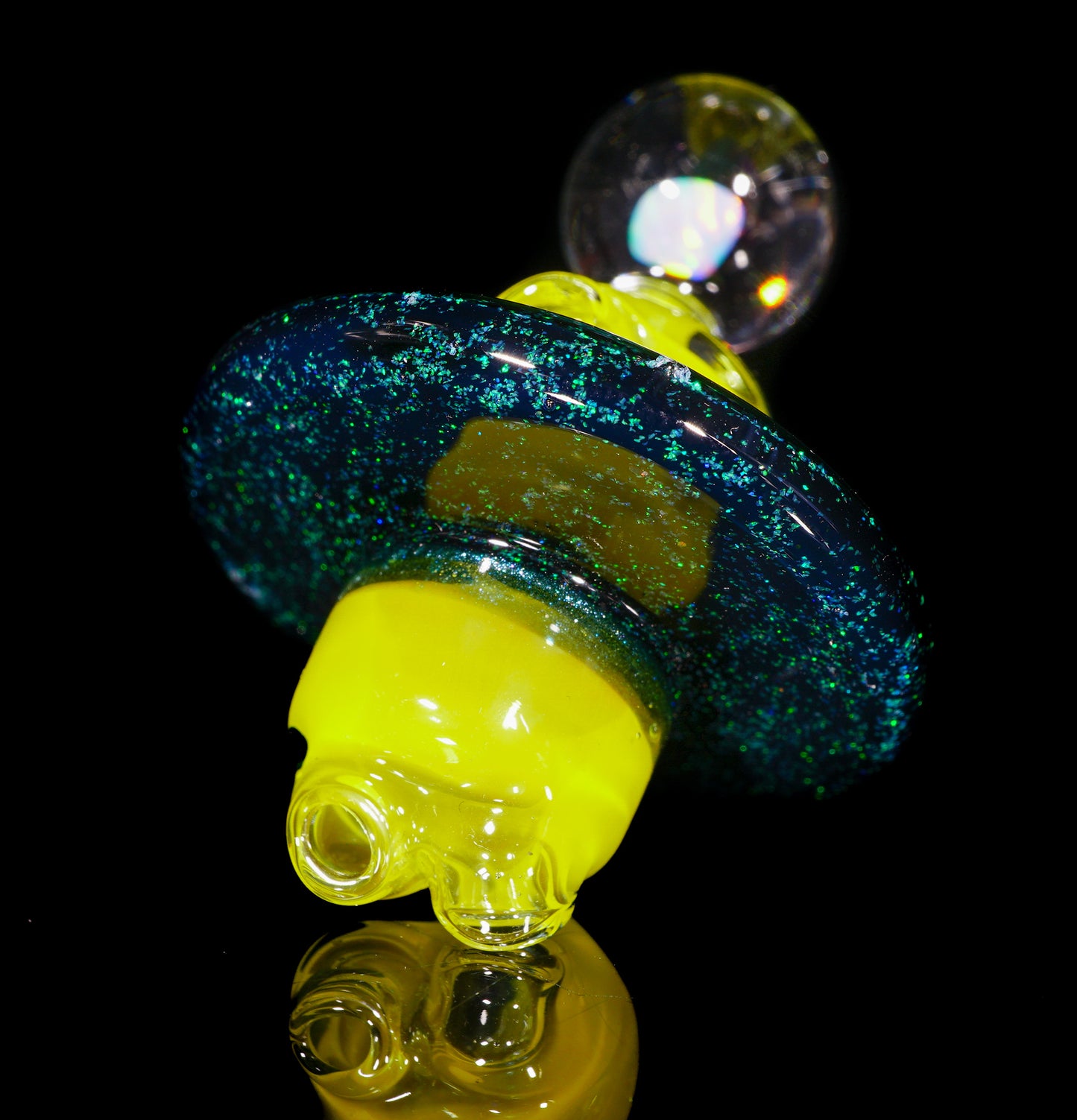Chartreuse and Nano Mint Opal Spinner Cap