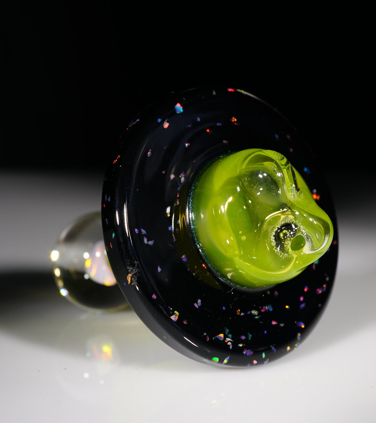 Lime Drop and Crushed Opal Spinner Cap