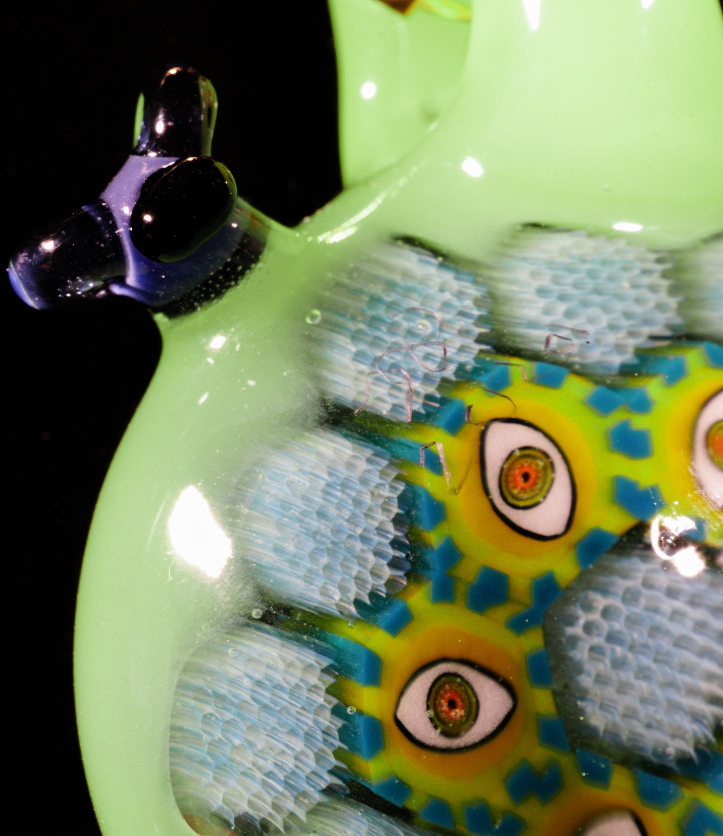 Eye Mandala Honeycomb Pendant