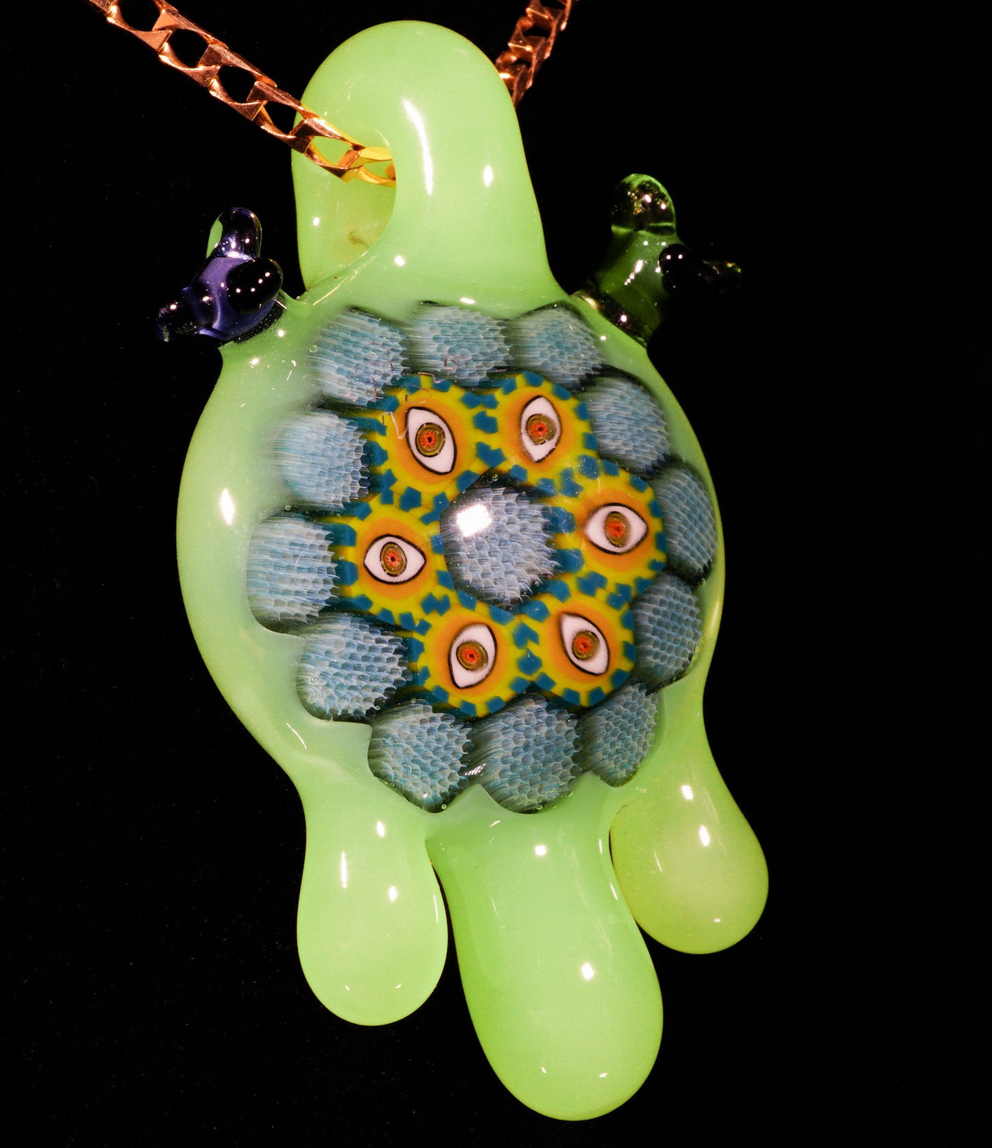 Eye Mandala Honeycomb Pendant