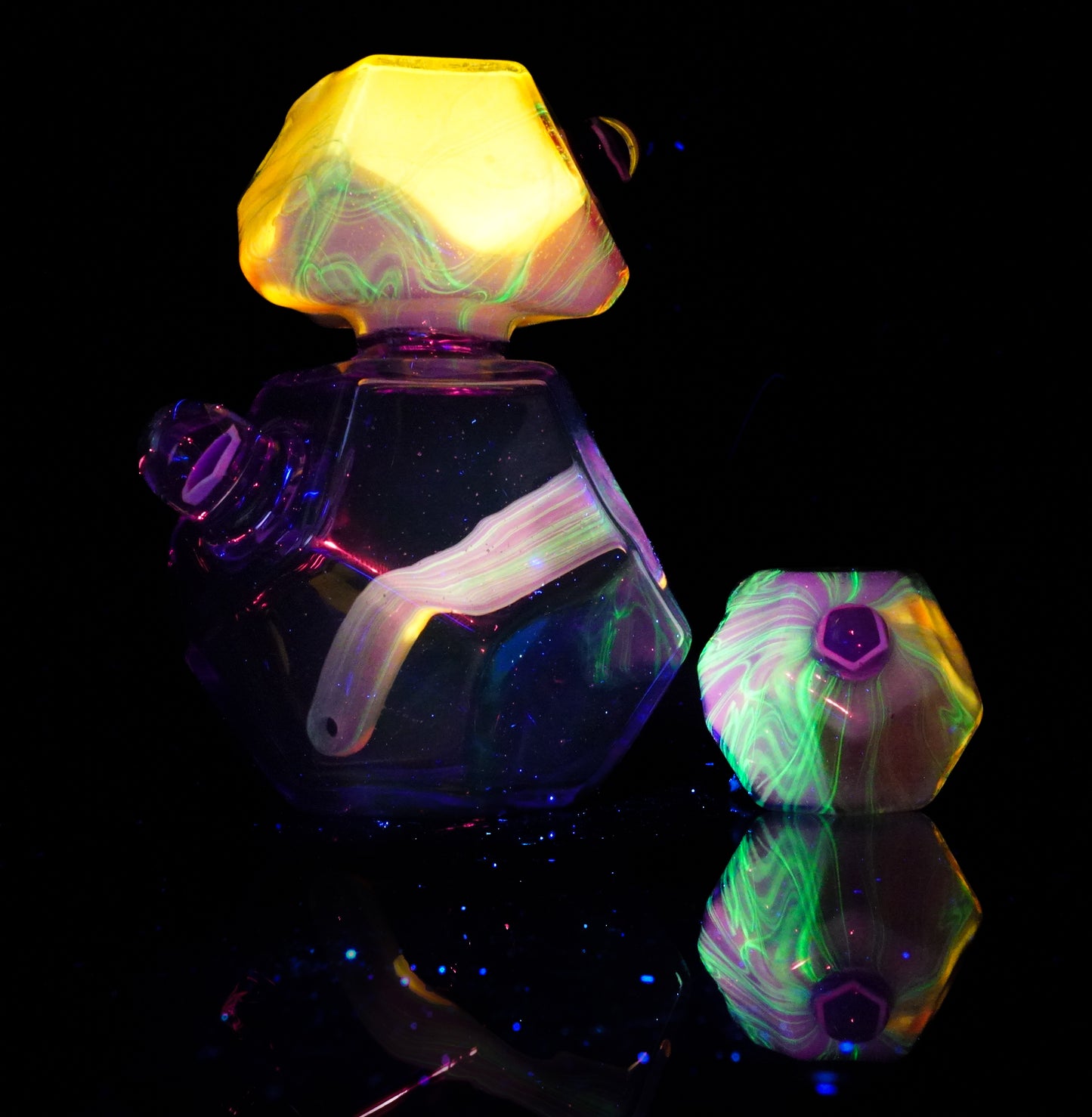 Crushed Opal UV Scribble Tech Voyager + Pendant