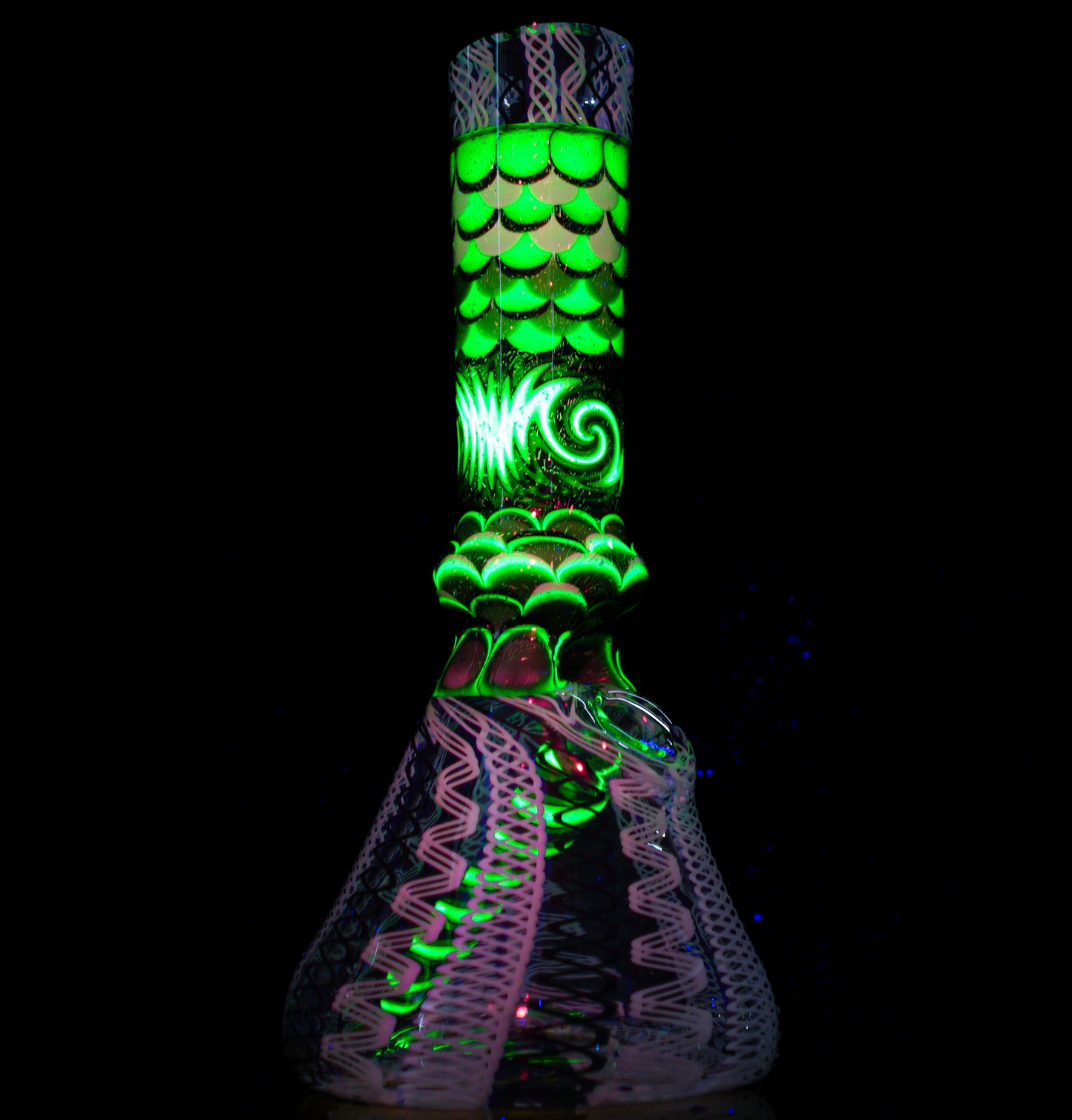 Black & White Latticino Gold Dichro UV Dotstack Cruizer