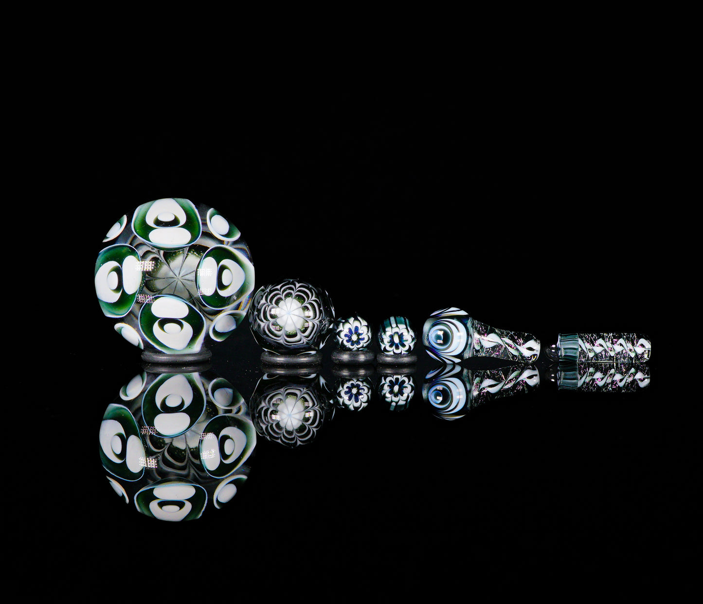 Maestro Series B&W Dotstack Slurper Set (6 pcs)
