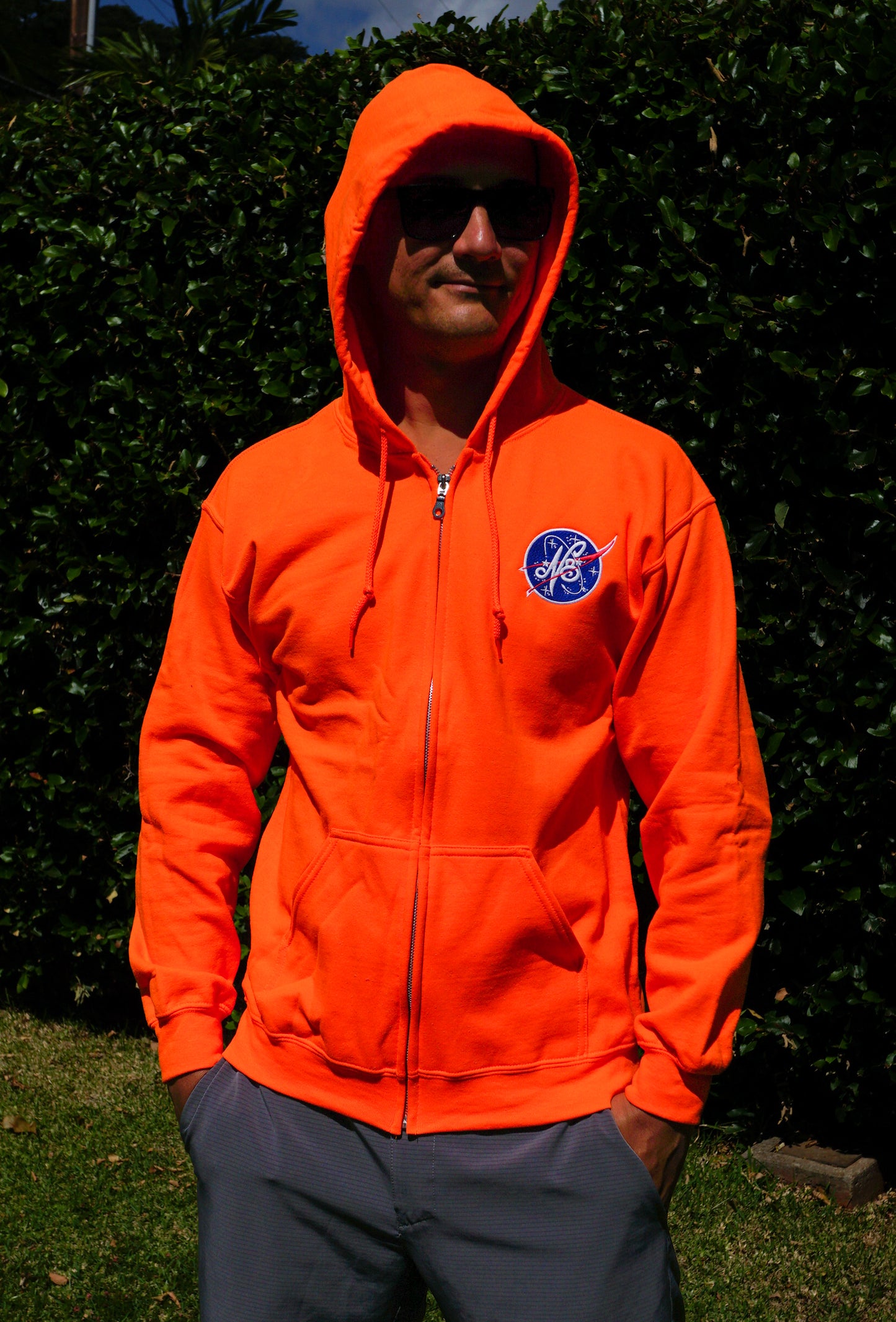 Embroidered N8 Zip-Up Hoodie