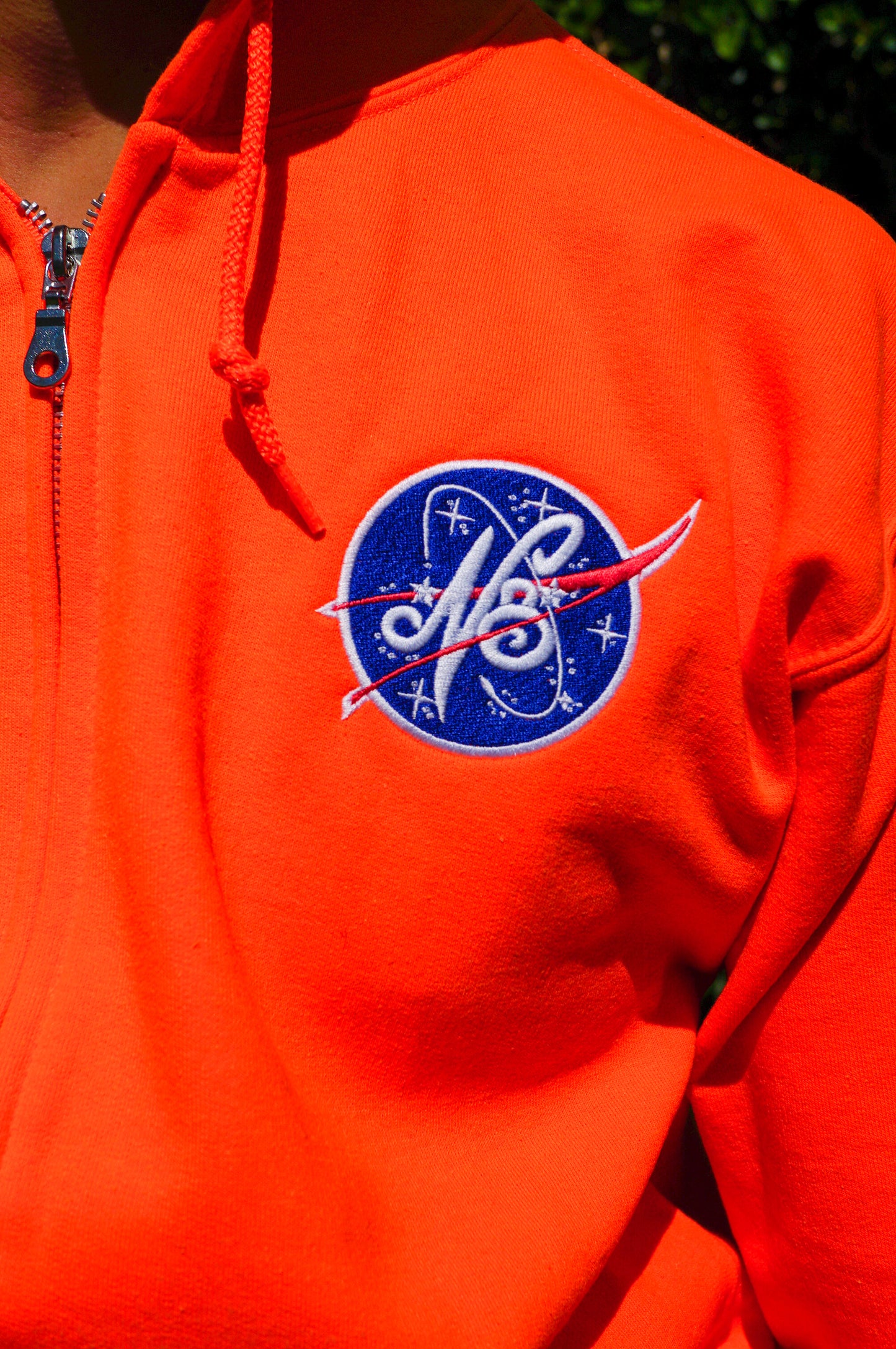 Embroidered N8 Zip-Up Hoodie