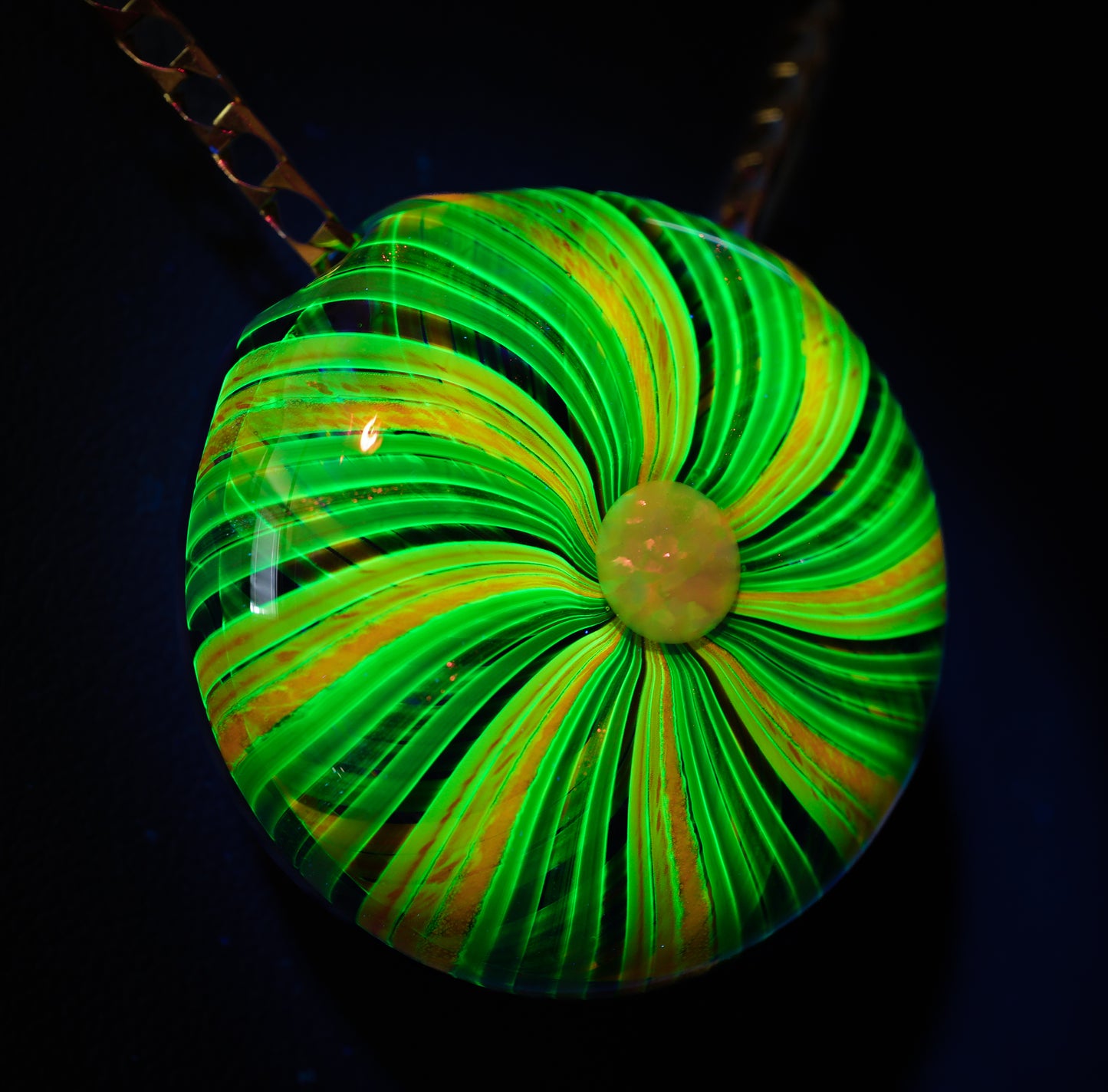 Gold Amethyst Rainbow Retti Opal Pendant no.3