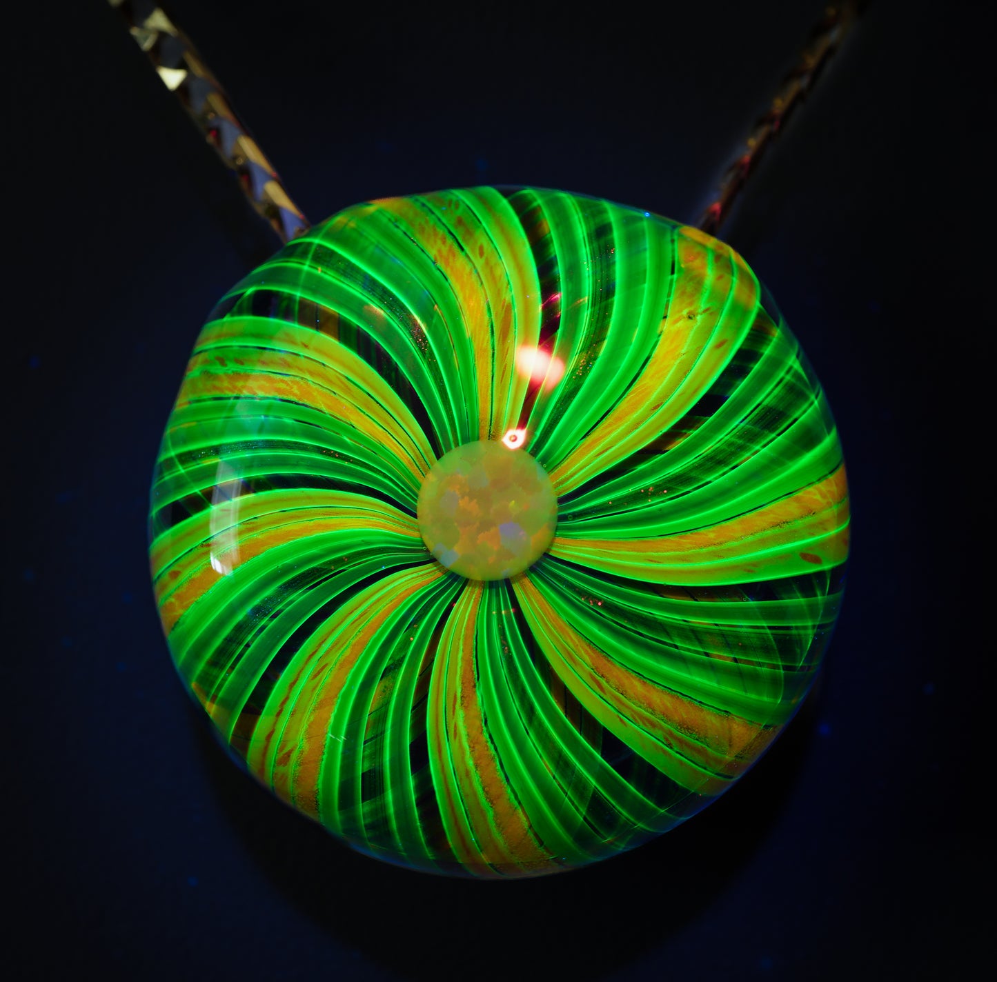 Gold Amethyst Rainbow Retti Opal Pendant no.3