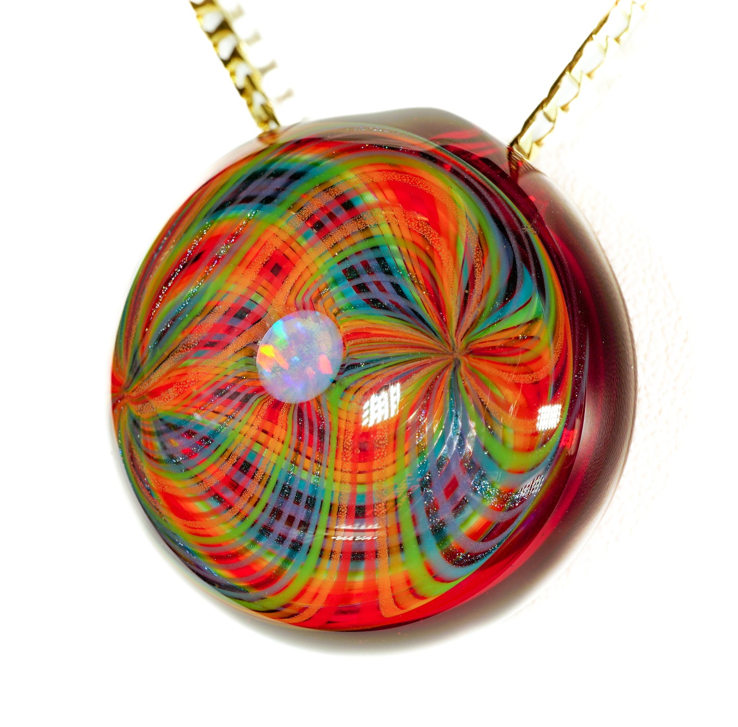 Pomegranate Rainbow Retti Opal Pendant no.7