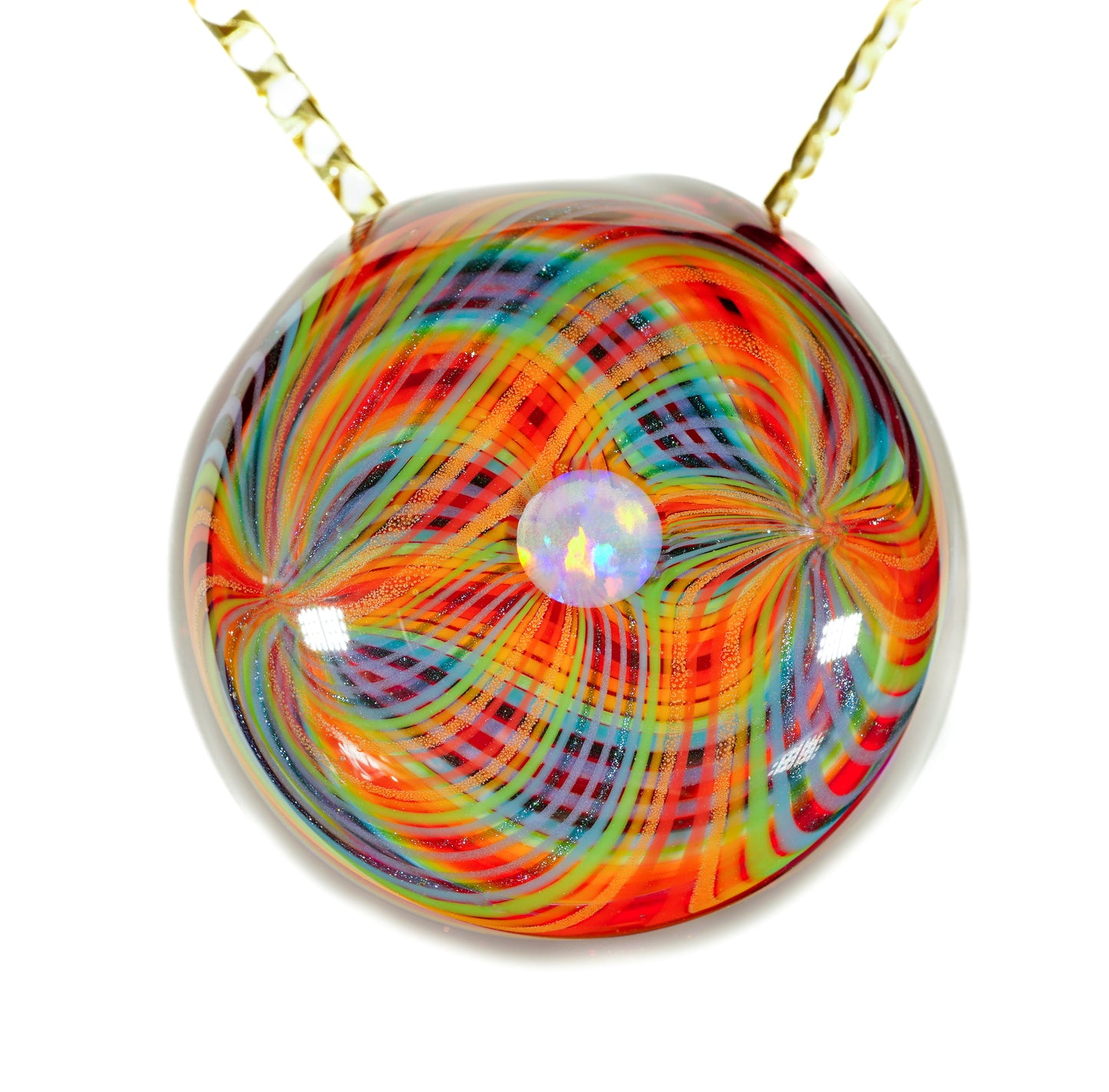 Pomegranate Rainbow Retti Opal Pendant no.7